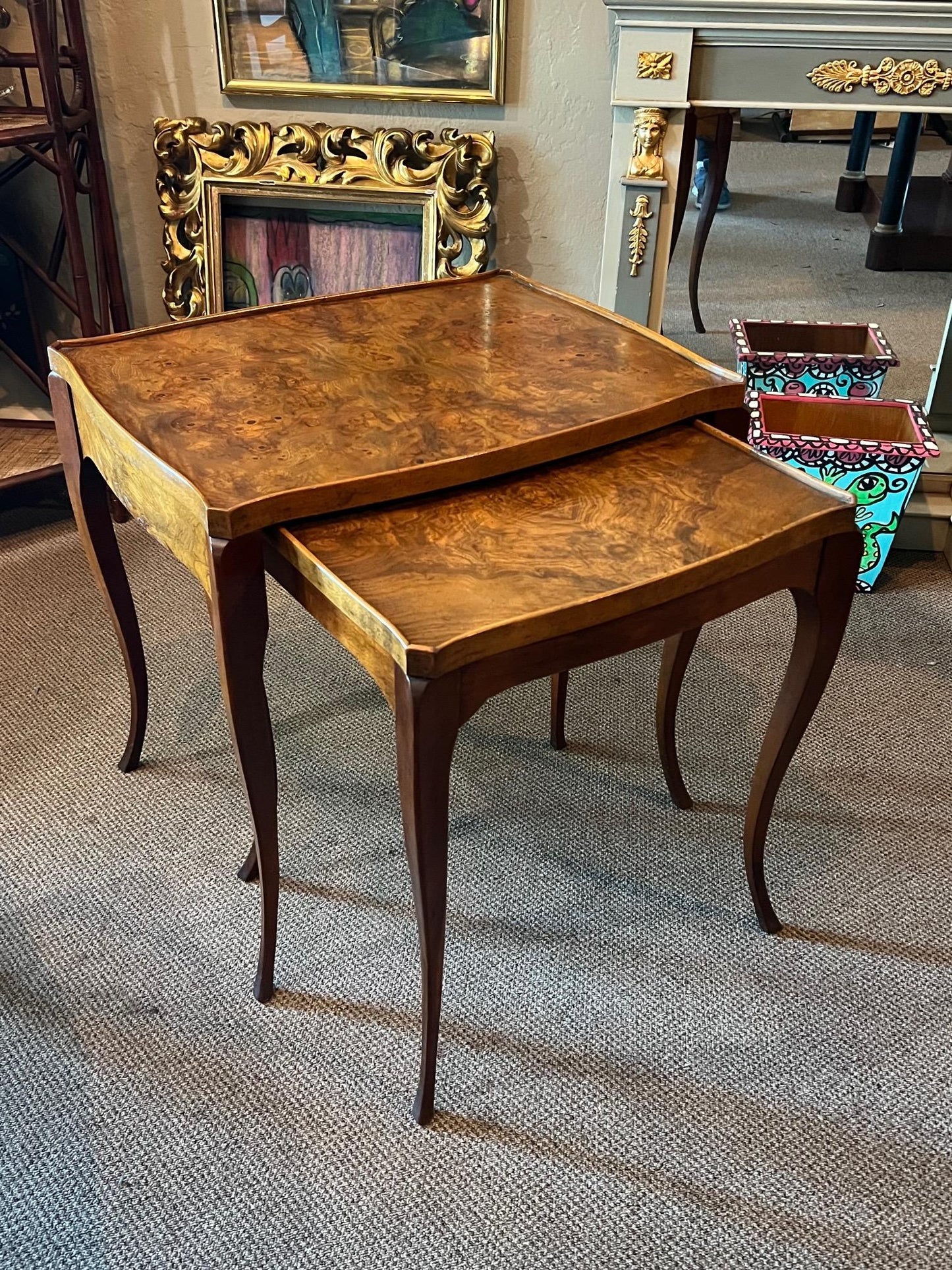 Frisman Vintage Two Nesting Tables by Baker Furniture