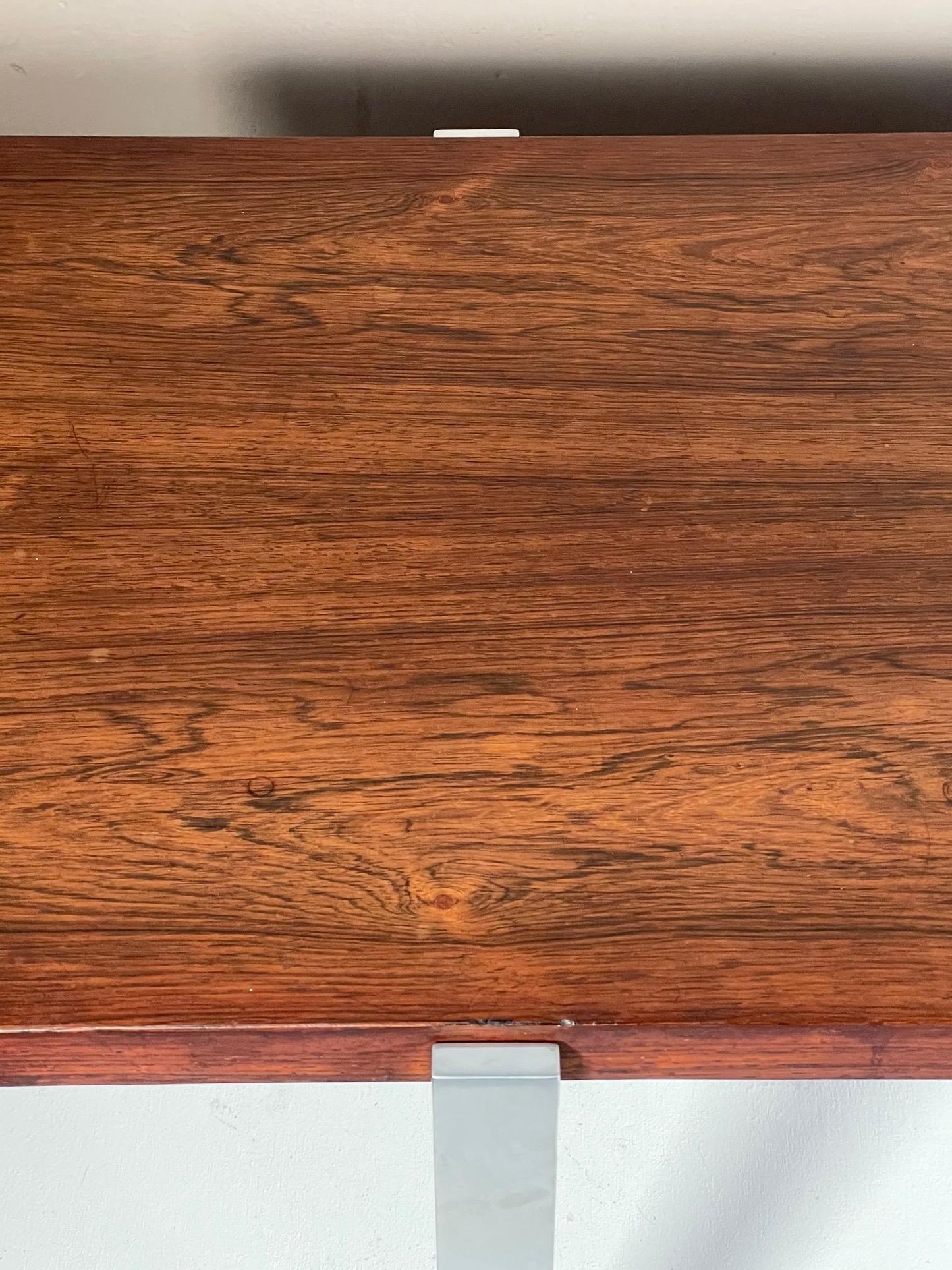 Frisman Vintage Classic Minimalist Rosewood and Steel Bench