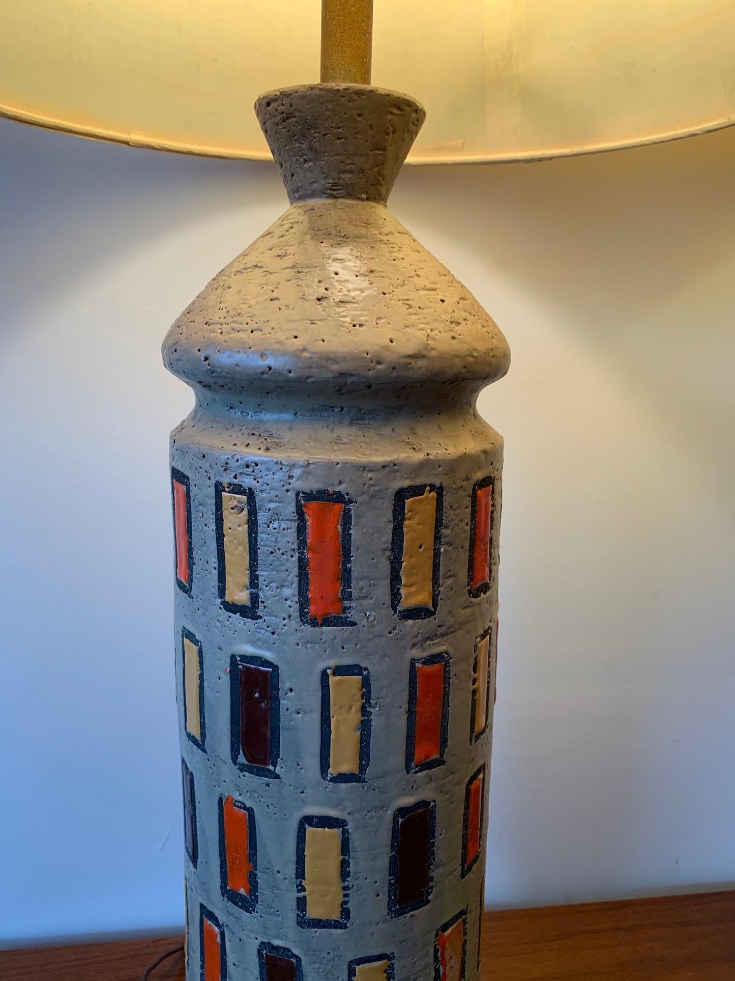 Frisman Vintage Pair of Unusual Bitossi Lamps