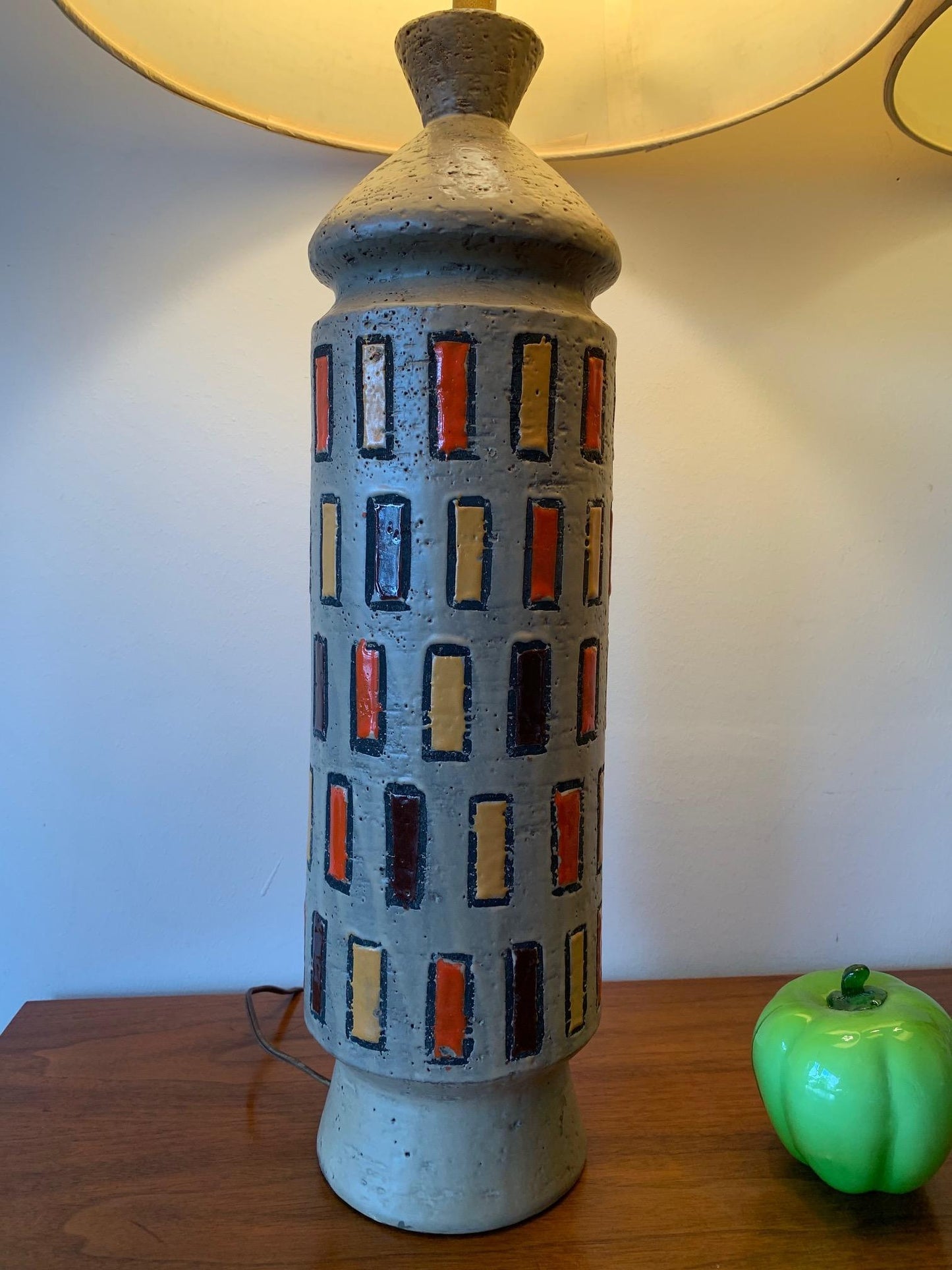 Frisman Vintage Pair of Unusual Bitossi Lamps