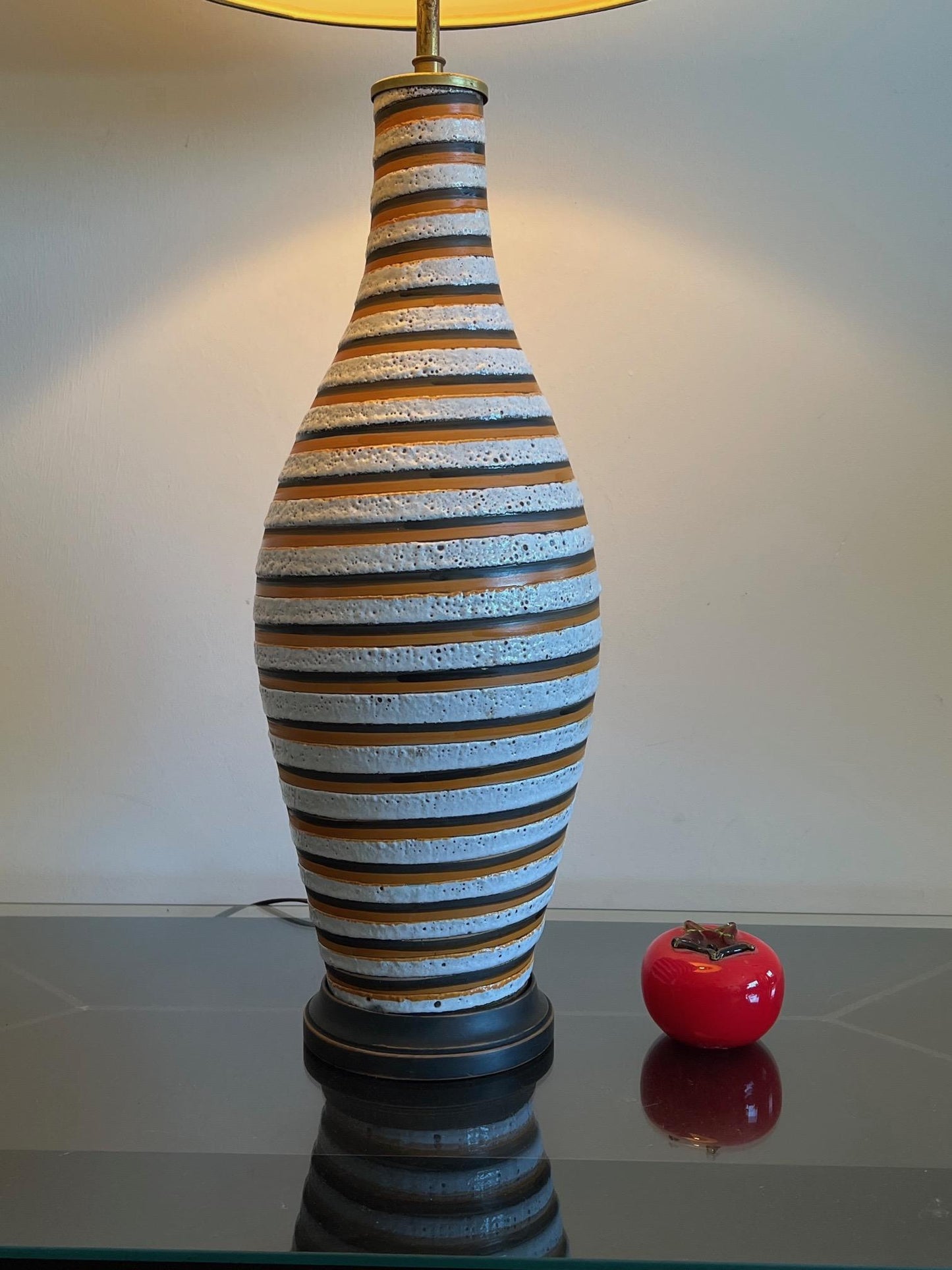Frisman Vintage Unusual Ceramic Lamp by Bitossi