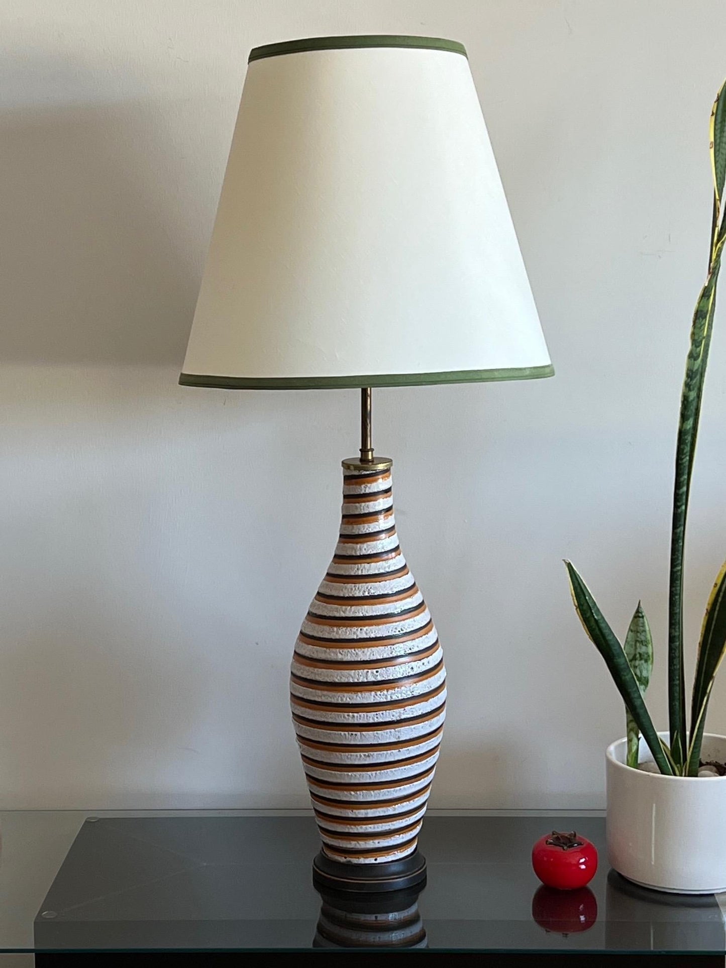 Frisman Vintage Unusual Ceramic Lamp by Bitossi