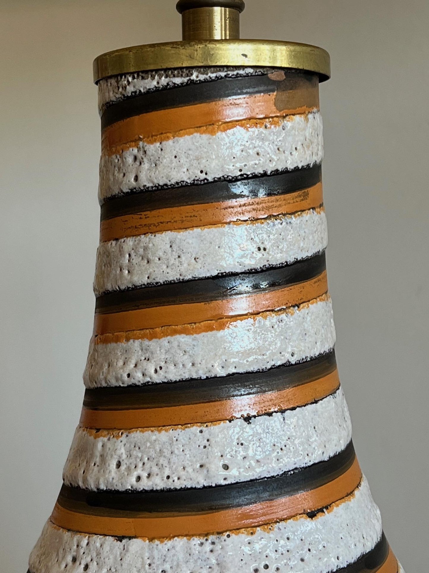 Frisman Vintage Unusual Ceramic Lamp by Bitossi