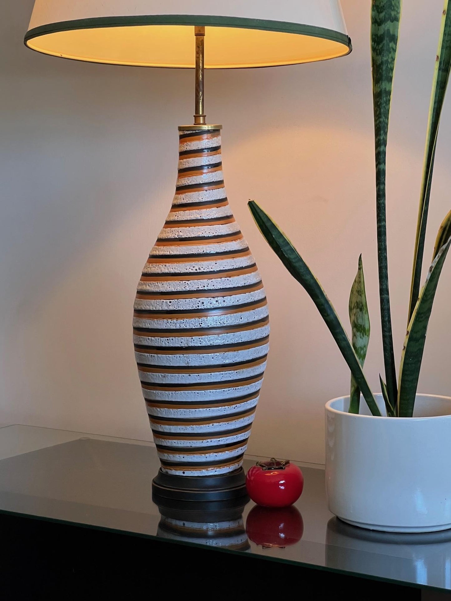 Frisman Vintage Unusual Ceramic Lamp by Bitossi
