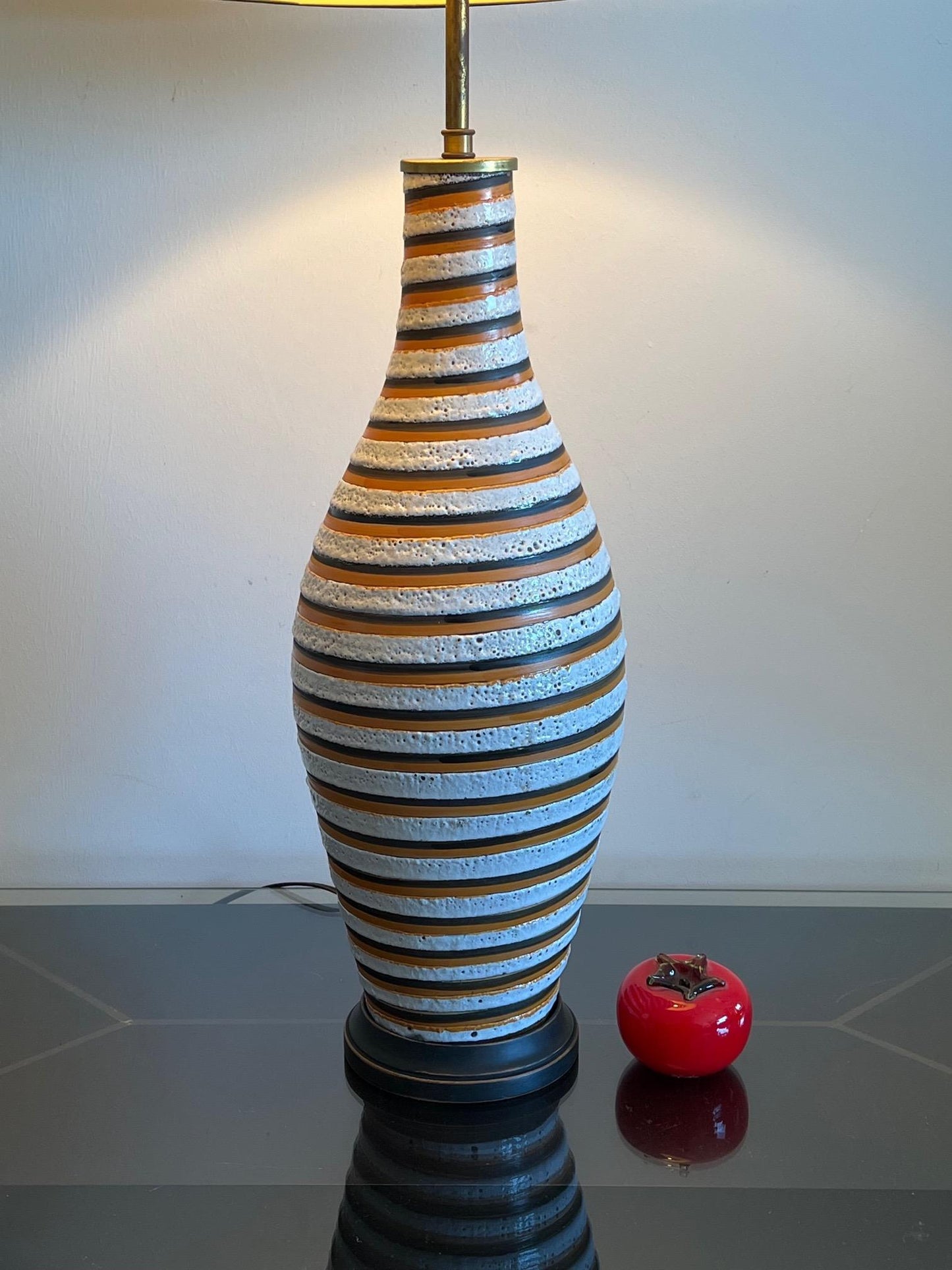 Frisman Vintage Unusual Ceramic Lamp by Bitossi