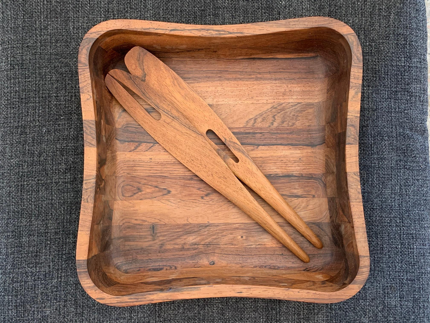 Frisman Vintage Large Rosewood Serving Set by Laurids Lonborg, Denmark