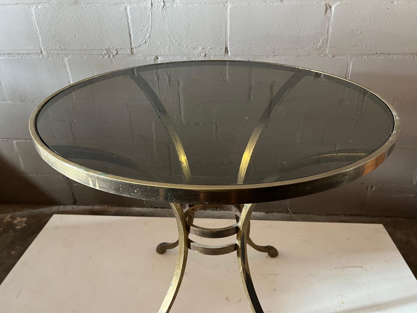 Frisman Vintage Elegant Brass Gueridon ca' 1970's