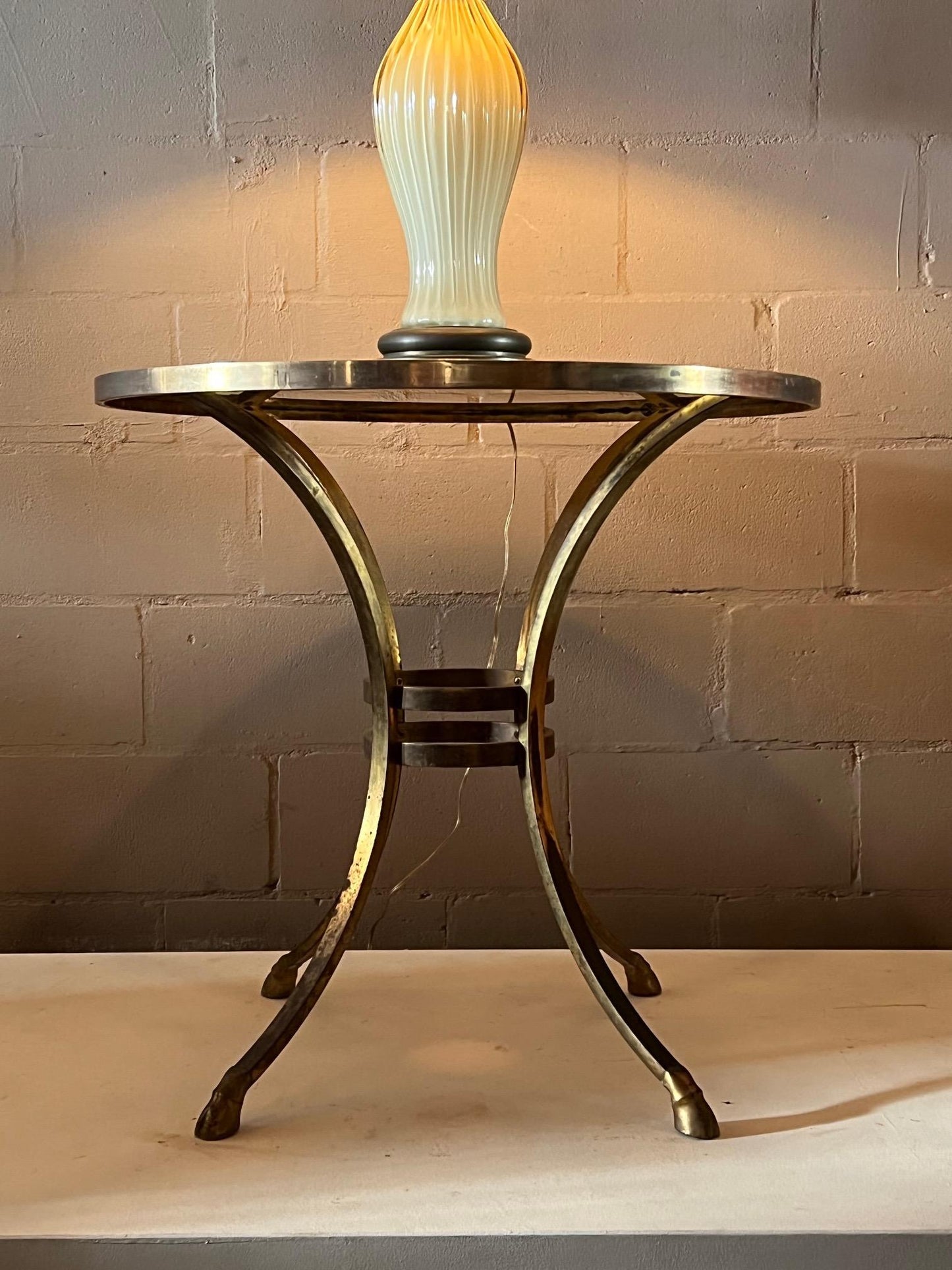 Frisman Vintage Elegant Brass Gueridon ca' 1970's