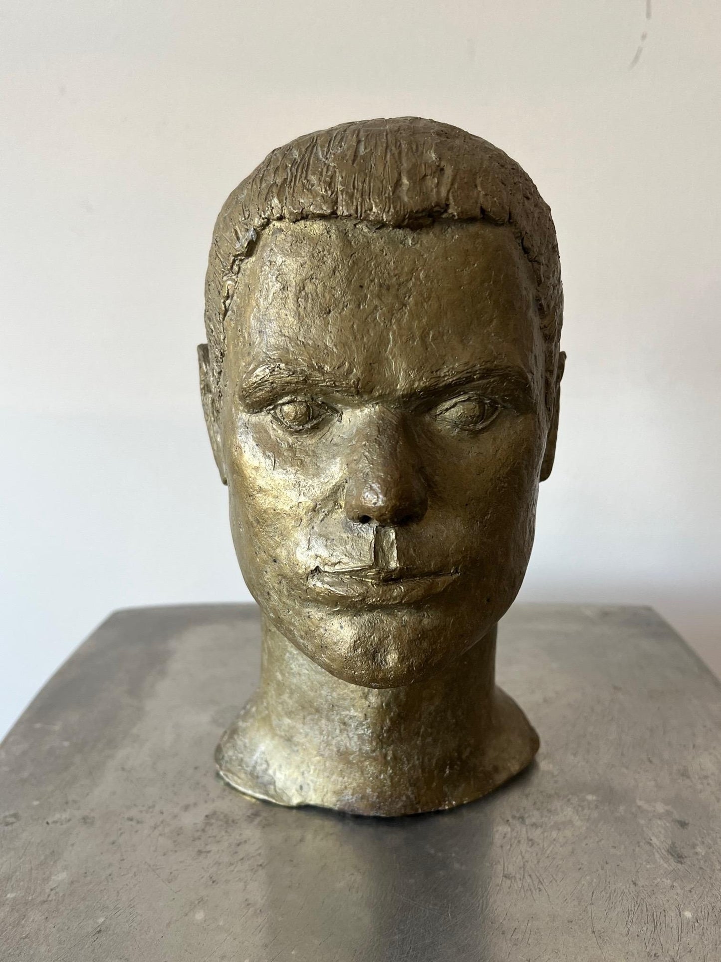 Frisman Vintage Bronze Male Bust by Anne Van Kleeck, circa 1960s