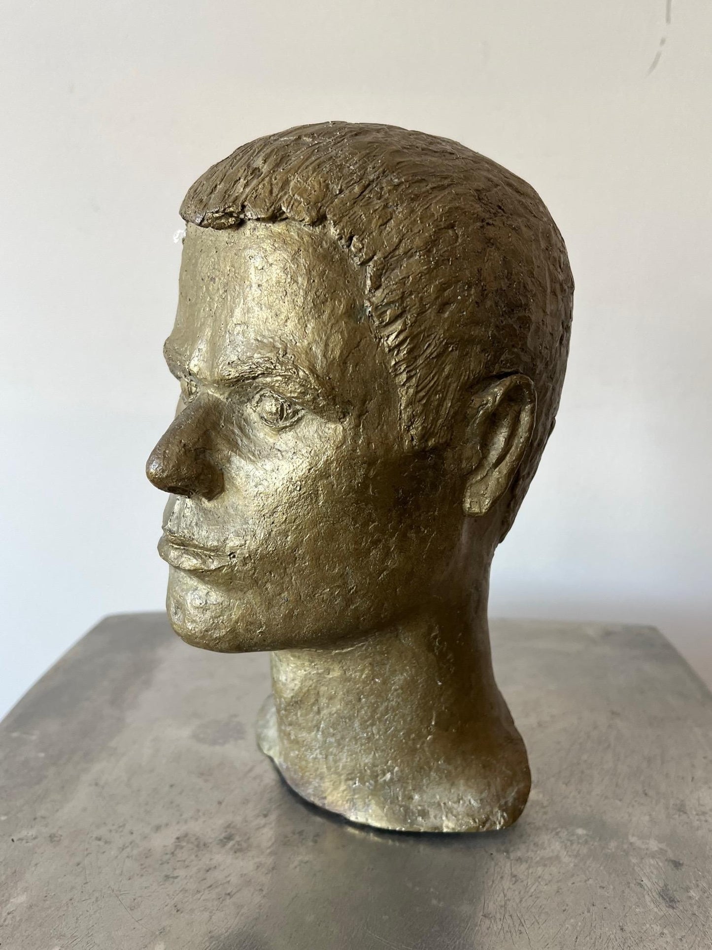 Frisman Vintage Bronze Male Bust by Anne Van Kleeck, circa 1960s