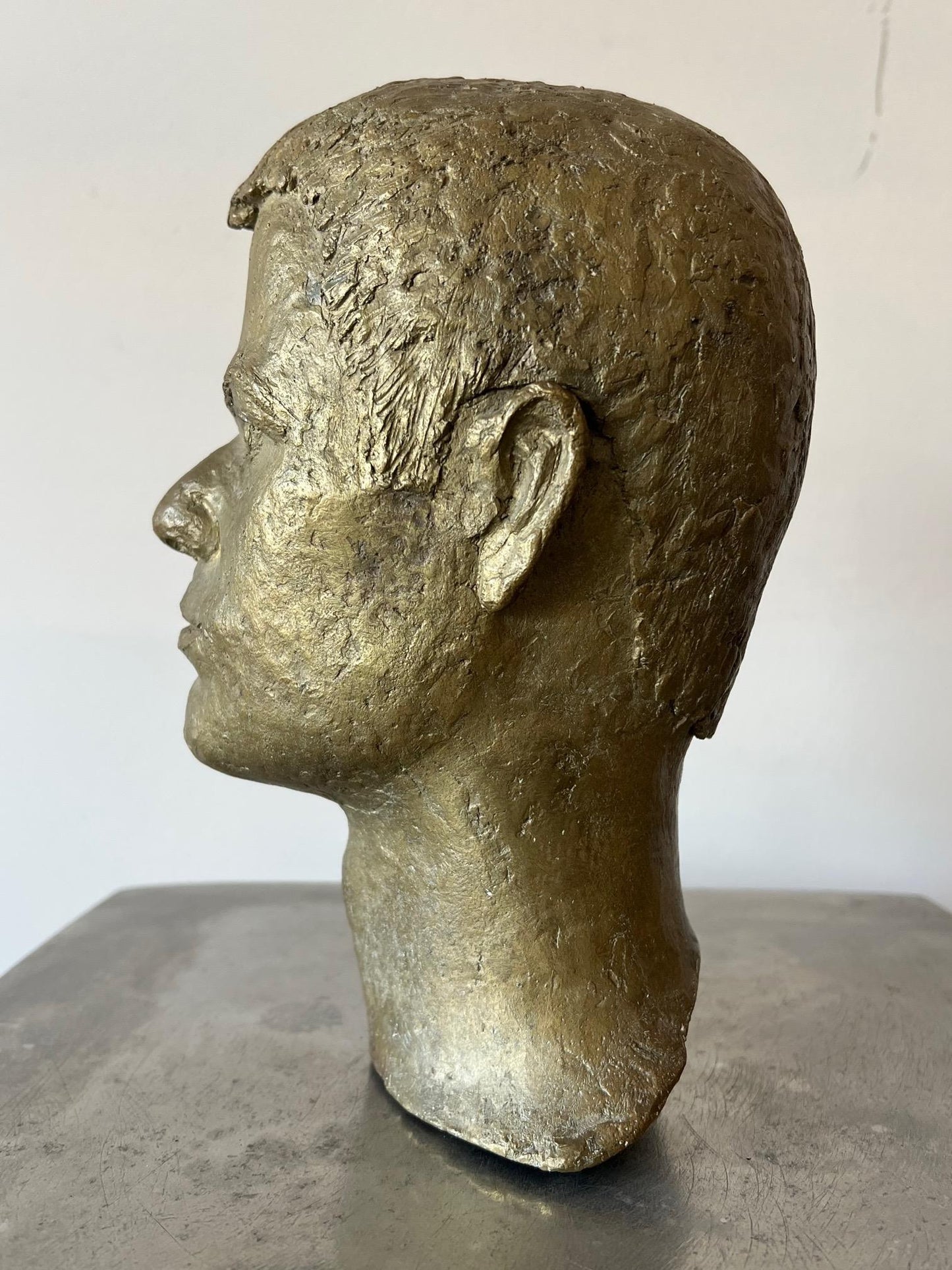 Frisman Vintage Bronze Male Bust by Anne Van Kleeck, circa 1960s