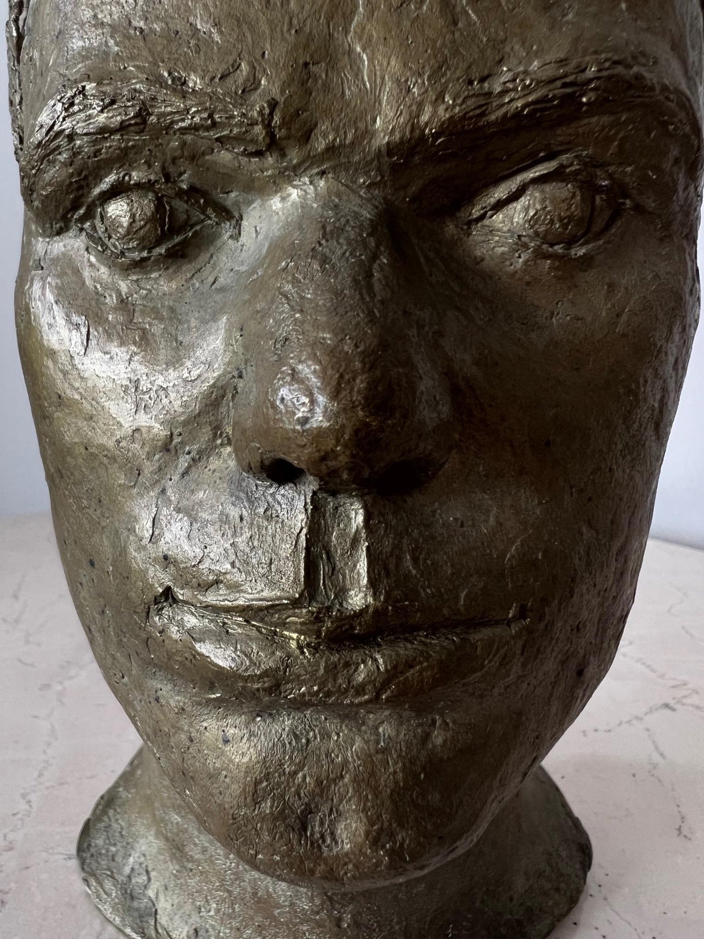 Frisman Vintage Bronze Male Bust by Anne Van Kleeck, circa 1960s