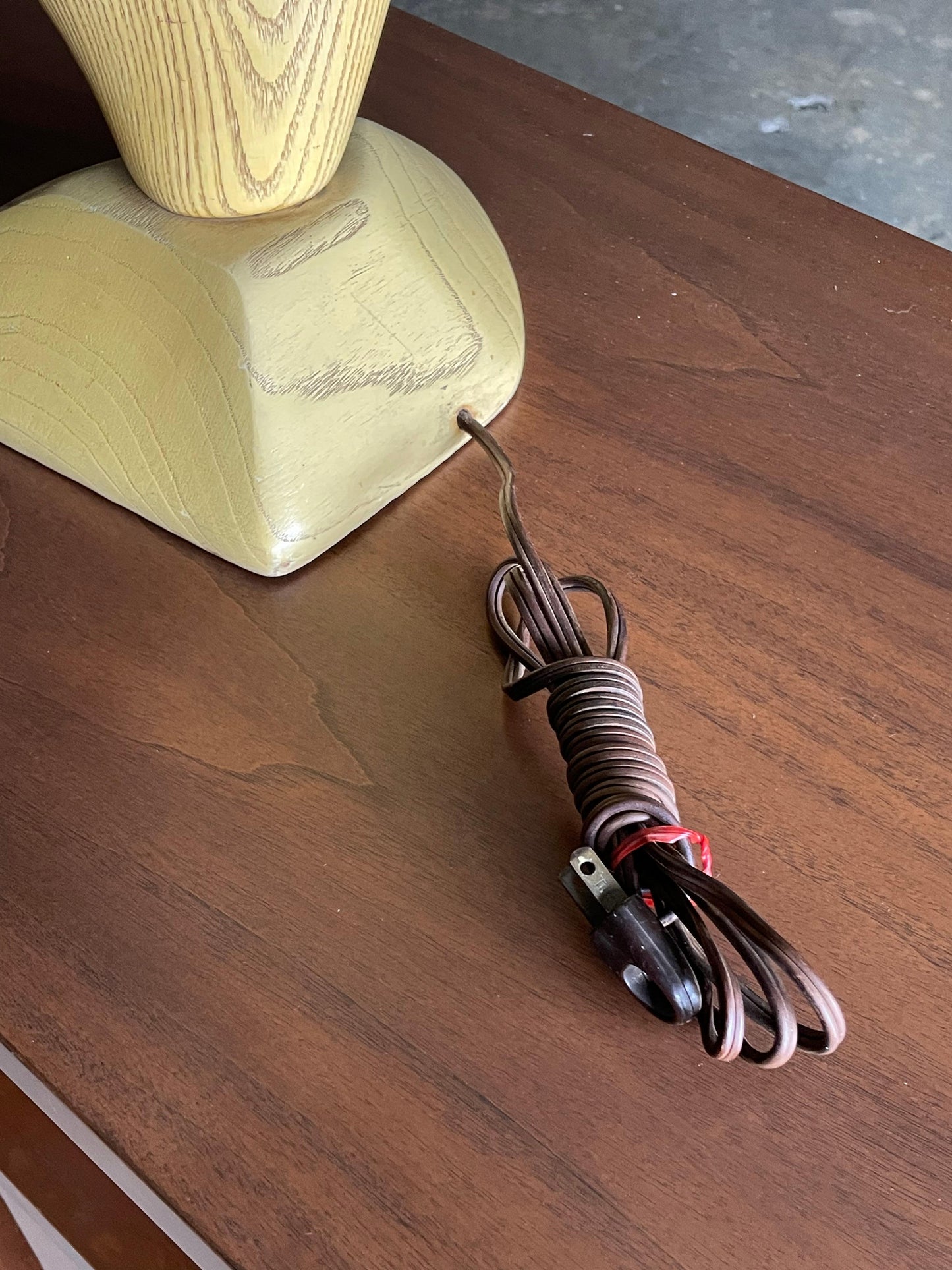 Frisman Vintage Large Biomorphic Cerused Modernist Table Lamp After Yasha Heifetz