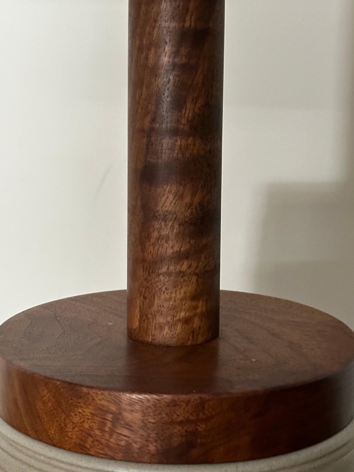 Frisman Vintage Jane and Gordon Martz Ceramic and Walnut Table Lamp