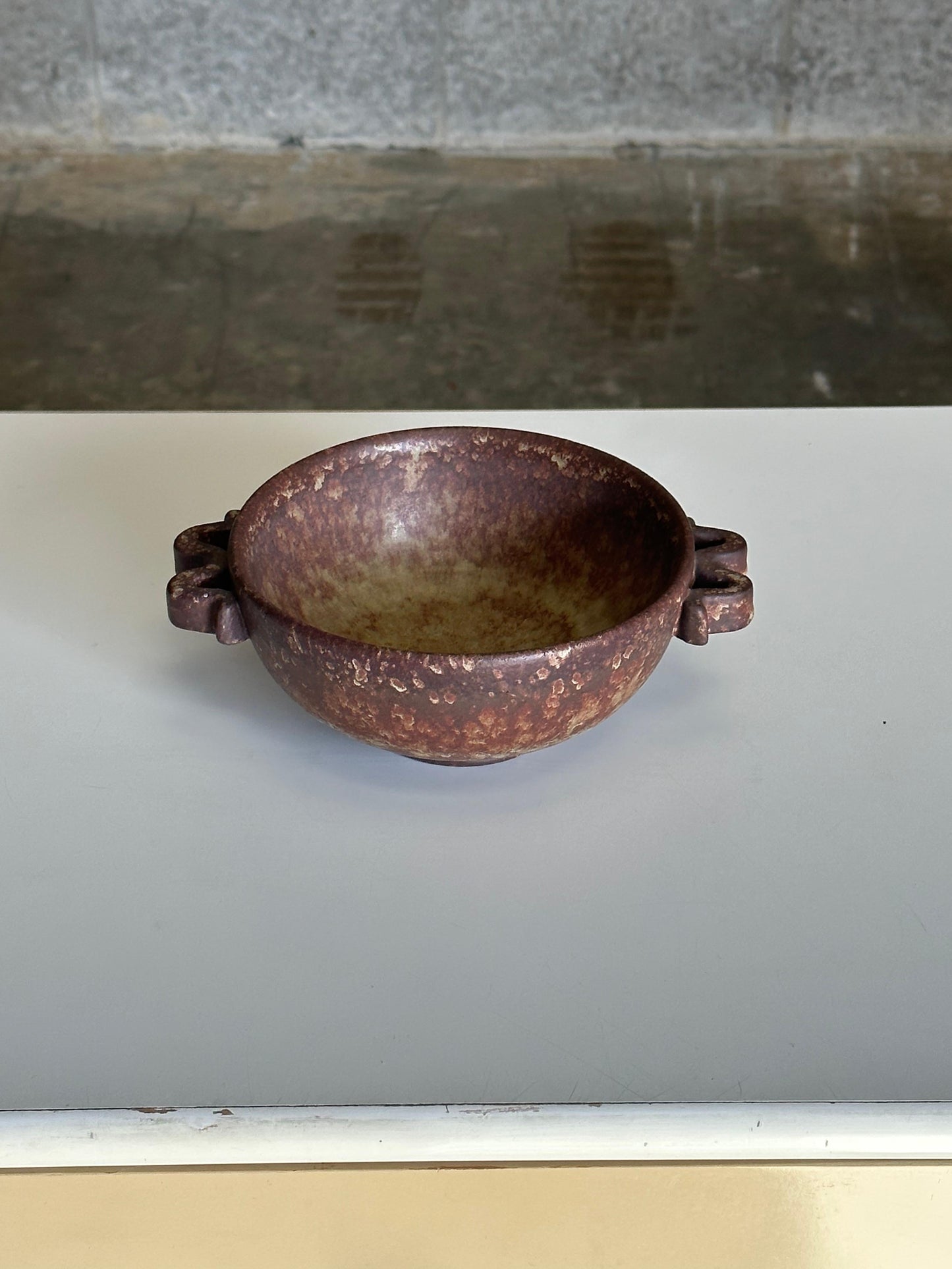 Frisman Vintage Swedish Double Handled Bowl Attributed to Höganäs