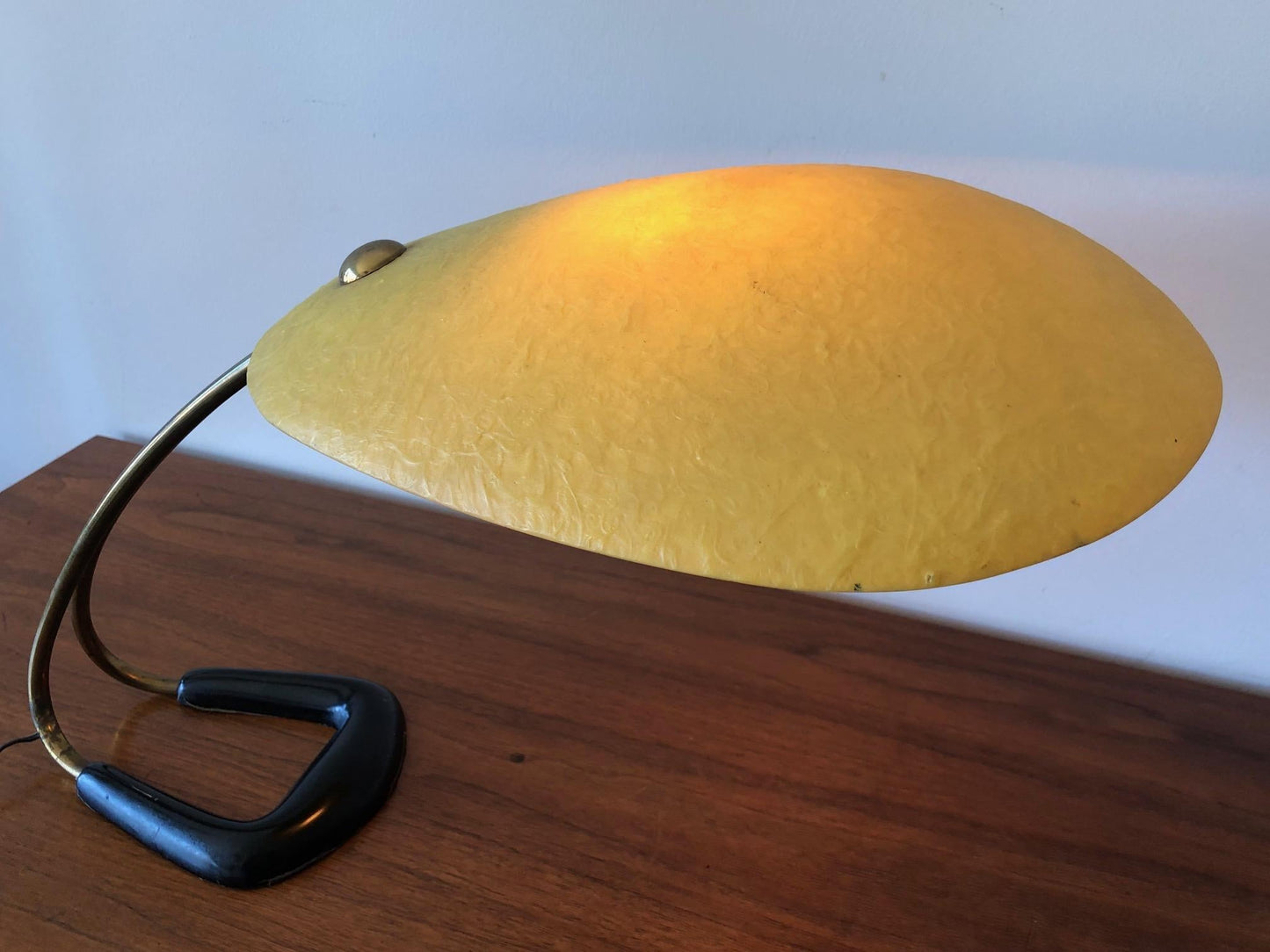 Frisman Vintage Table Lamp with Fiberglass Shade