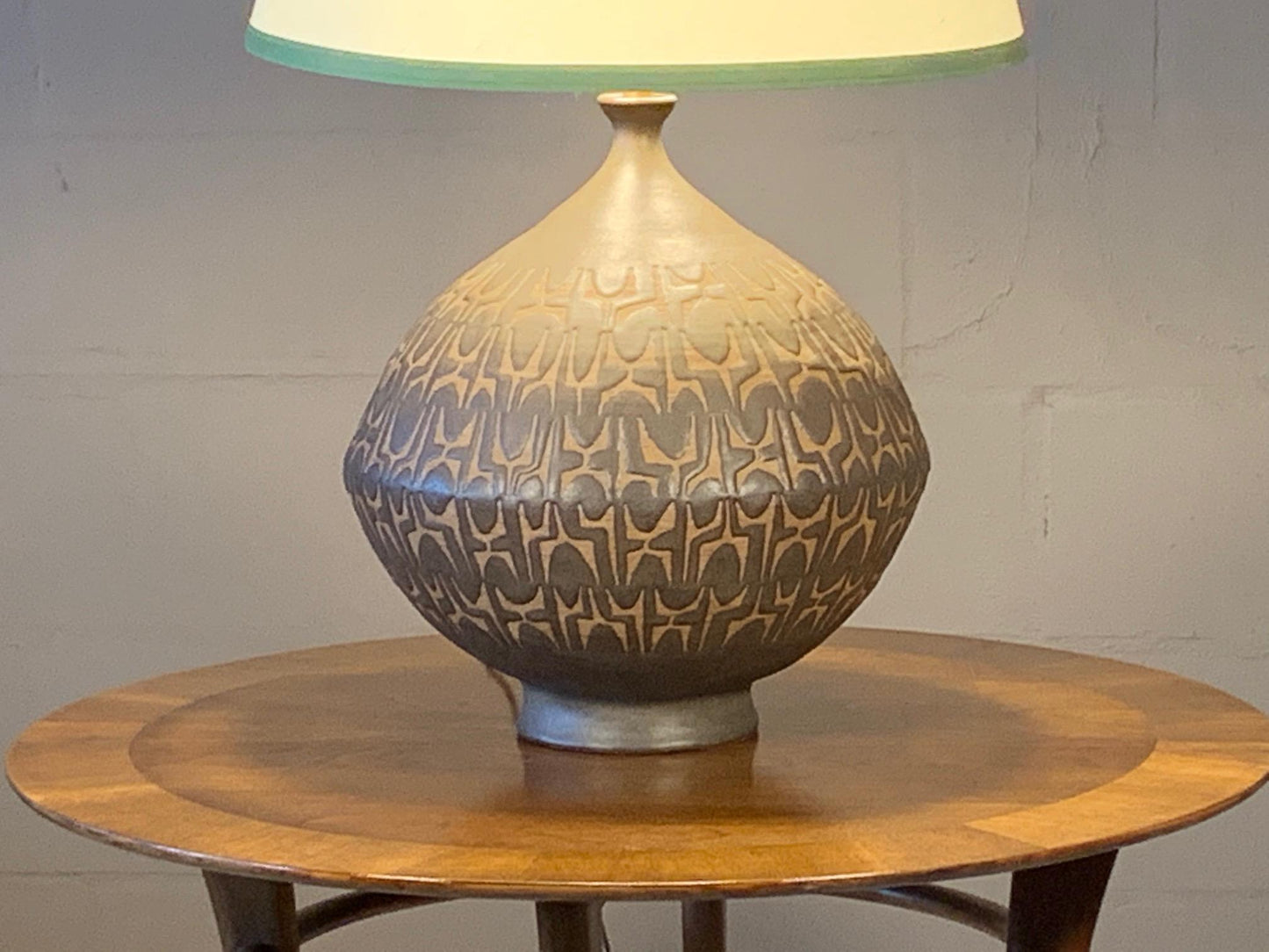 Frisman Vintage Monumental Clyde Burt Ceramic Lamp