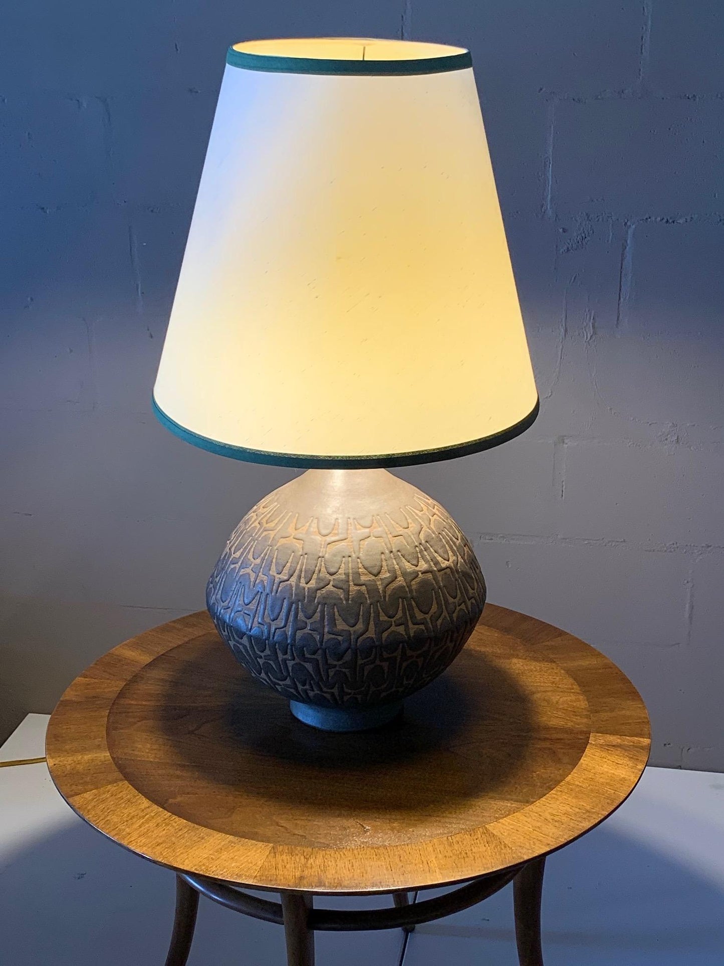 Frisman Vintage Monumental Clyde Burt Ceramic Lamp