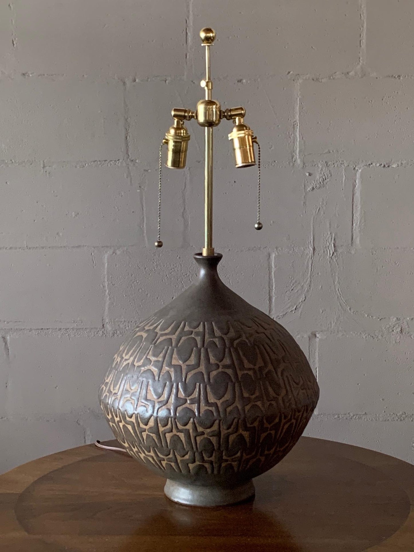 Frisman Vintage Monumental Clyde Burt Ceramic Lamp