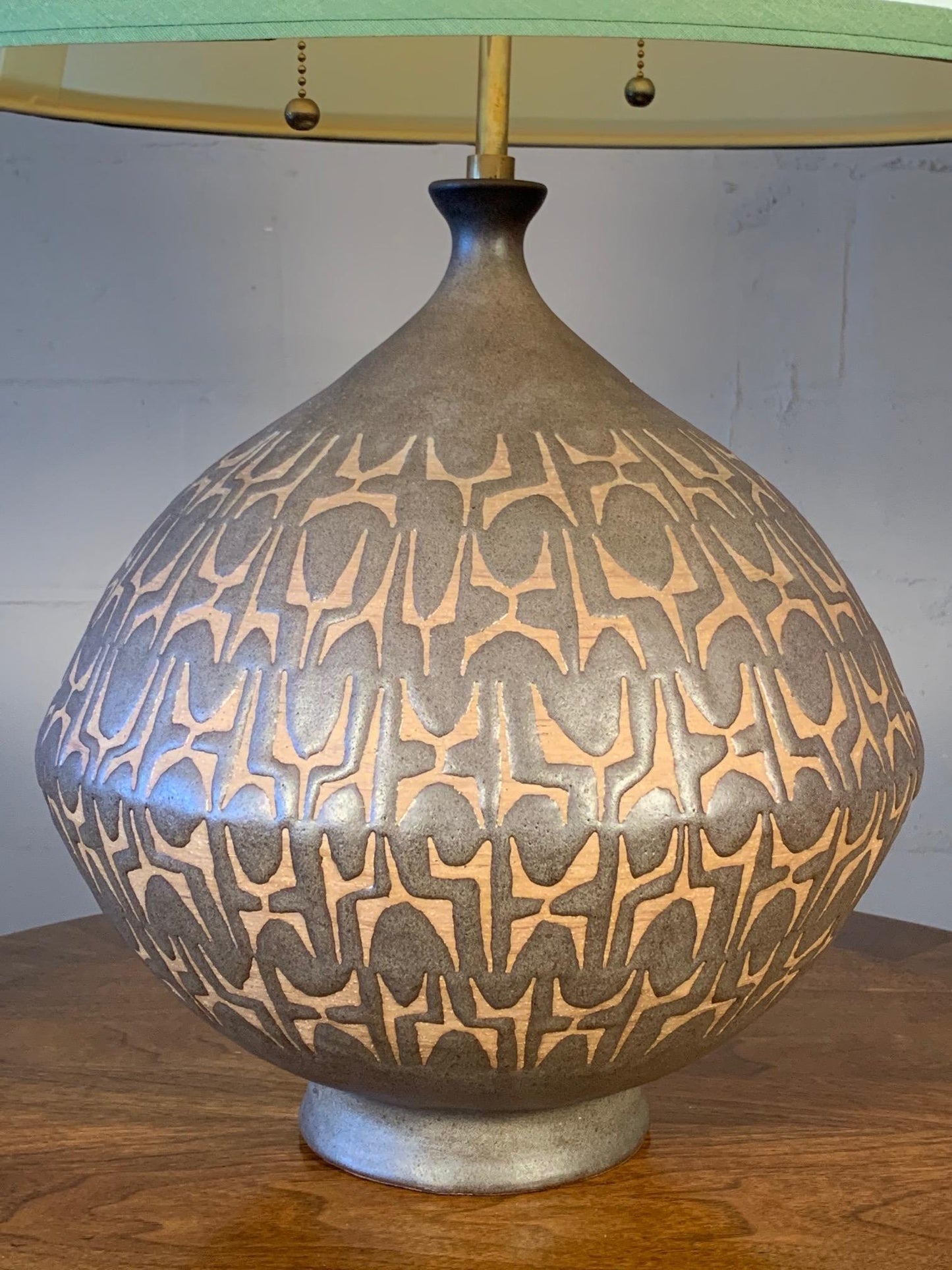 Frisman Vintage Monumental Clyde Burt Ceramic Lamp
