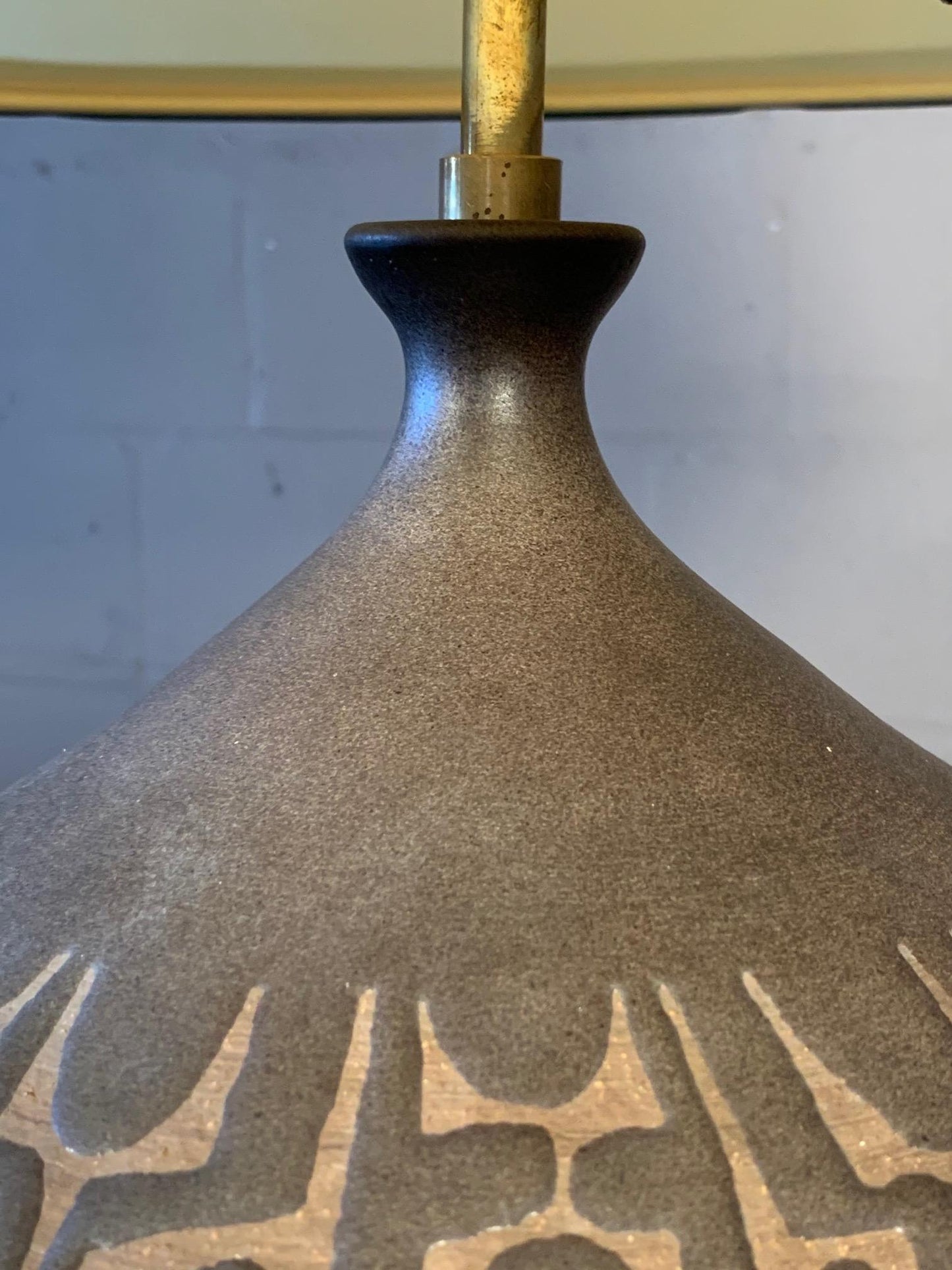 Frisman Vintage Monumental Clyde Burt Ceramic Lamp