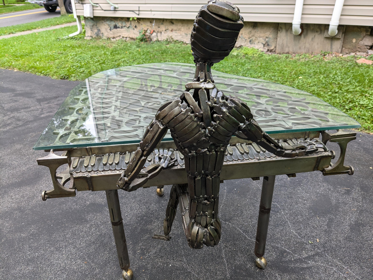 Frisman Vintage Unique Brutalist Coffee Table Sculpture By Colbert Collins 1976