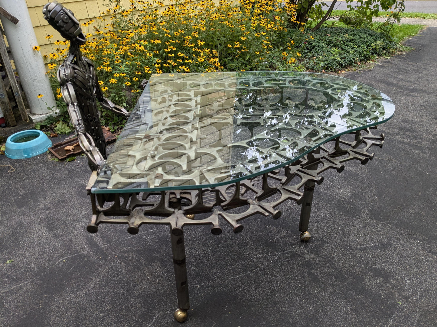 Frisman Vintage Unique Brutalist Coffee Table Sculpture By Colbert Collins 1976