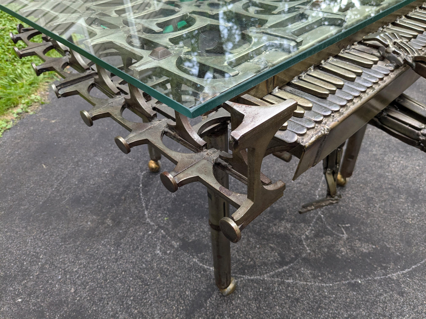 Frisman Vintage Unique Brutalist Coffee Table Sculpture By Colbert Collins 1976