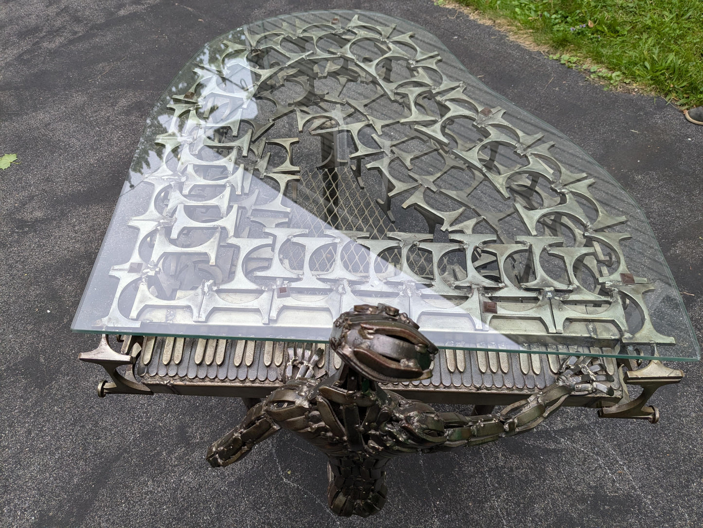 Frisman Vintage Unique Brutalist Coffee Table Sculpture By Colbert Collins 1976