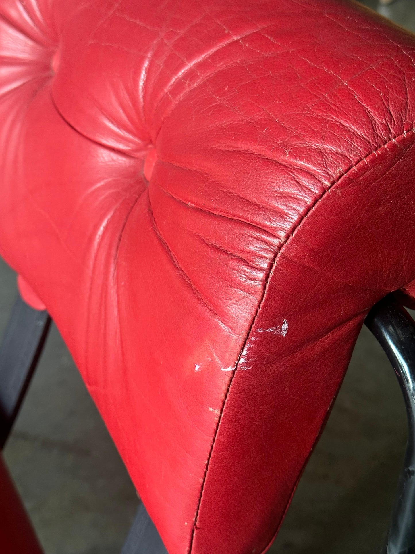 Frisman Vintage Tucroma Chairs by Guido Faleschini for I4 Mariani, Red Leather- Set of 6