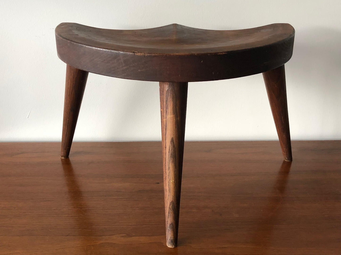 Frisman Vintage Pair of Low Stools by Arthur Cunningham New Hampshire Craftsman