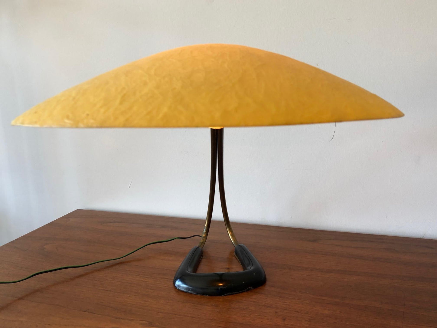 Frisman Vintage Table Lamp with Fiberglass Shade
