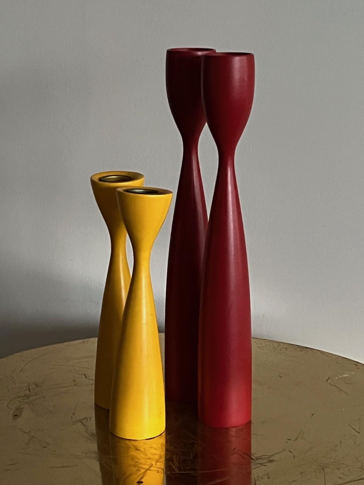 Frisman Vintage Set of Colorful Danish Candlesticks