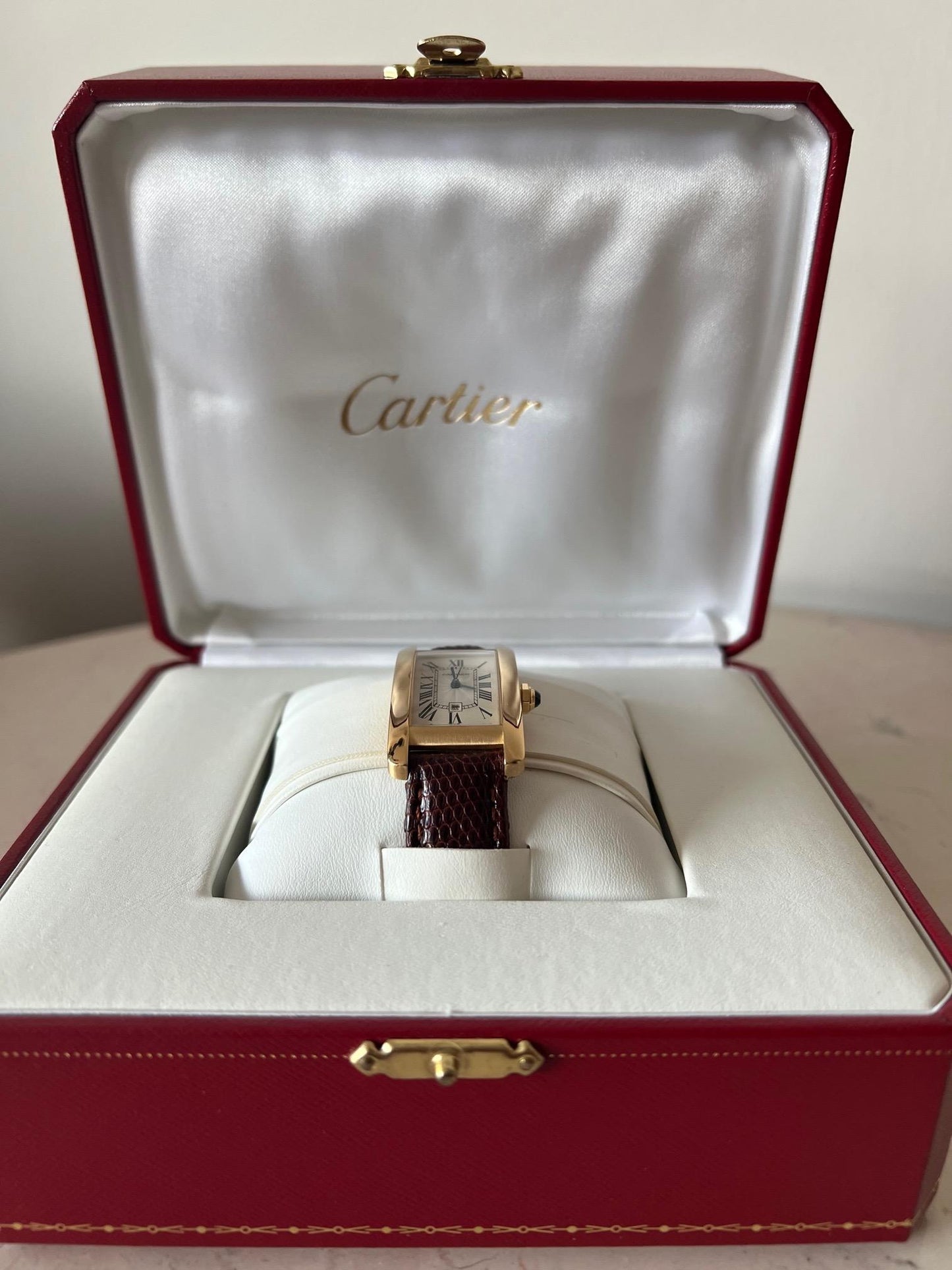 Frisman Vintage Cartier Tank Americaine Yellow Gold Automatic 1725