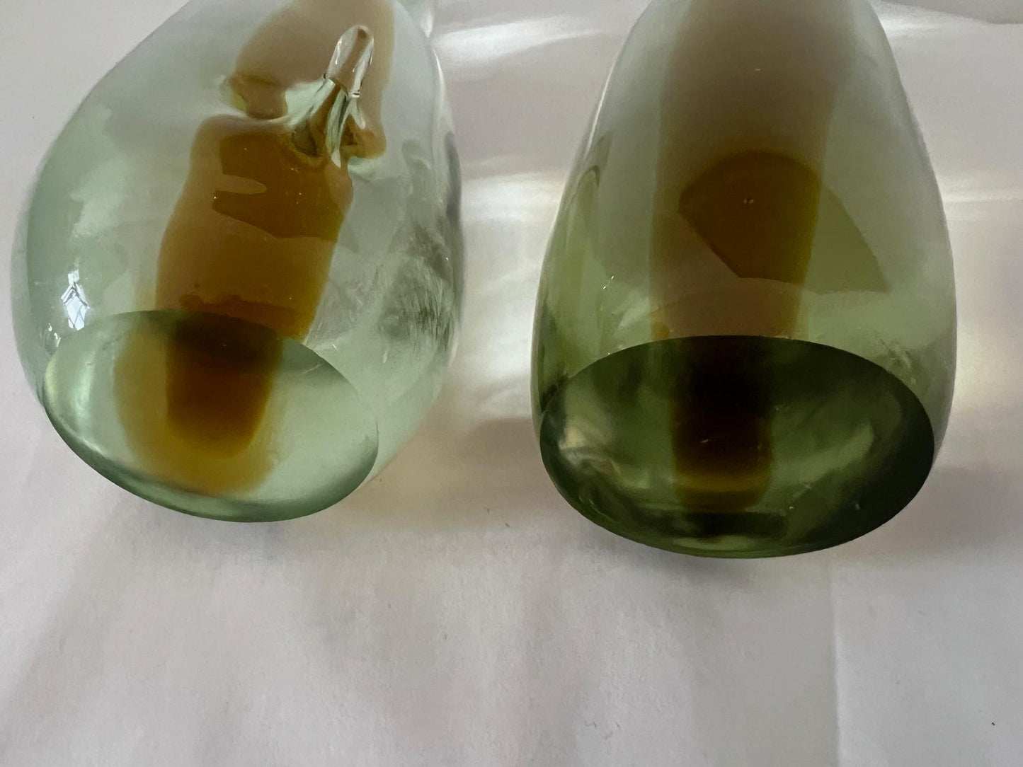 Frisman Vintage Two Antonio da Ros Cenedese Murano Glass Sculpture Penguins