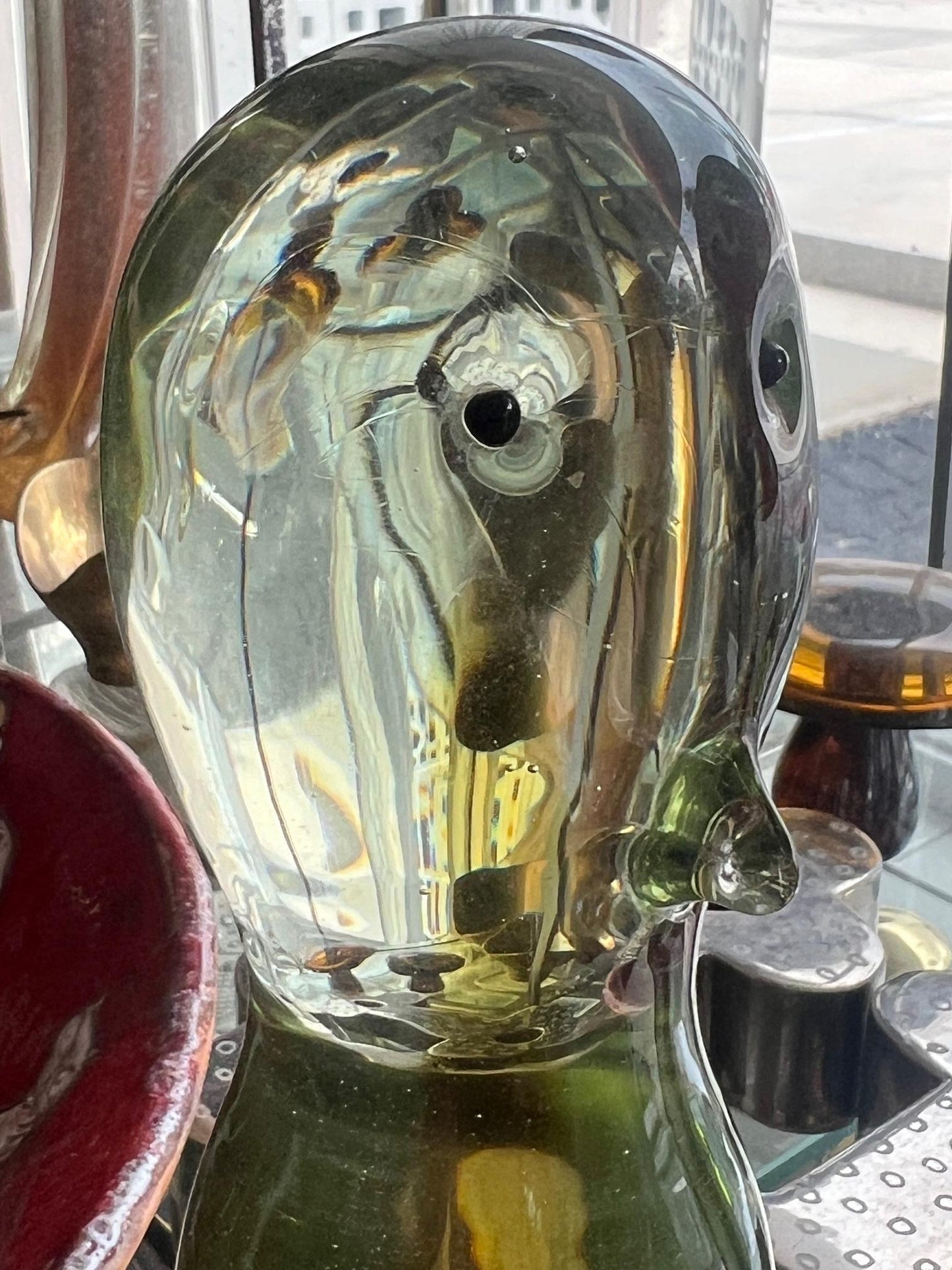 Frisman Vintage Two Antonio da Ros Cenedese Murano Glass Sculpture Penguins