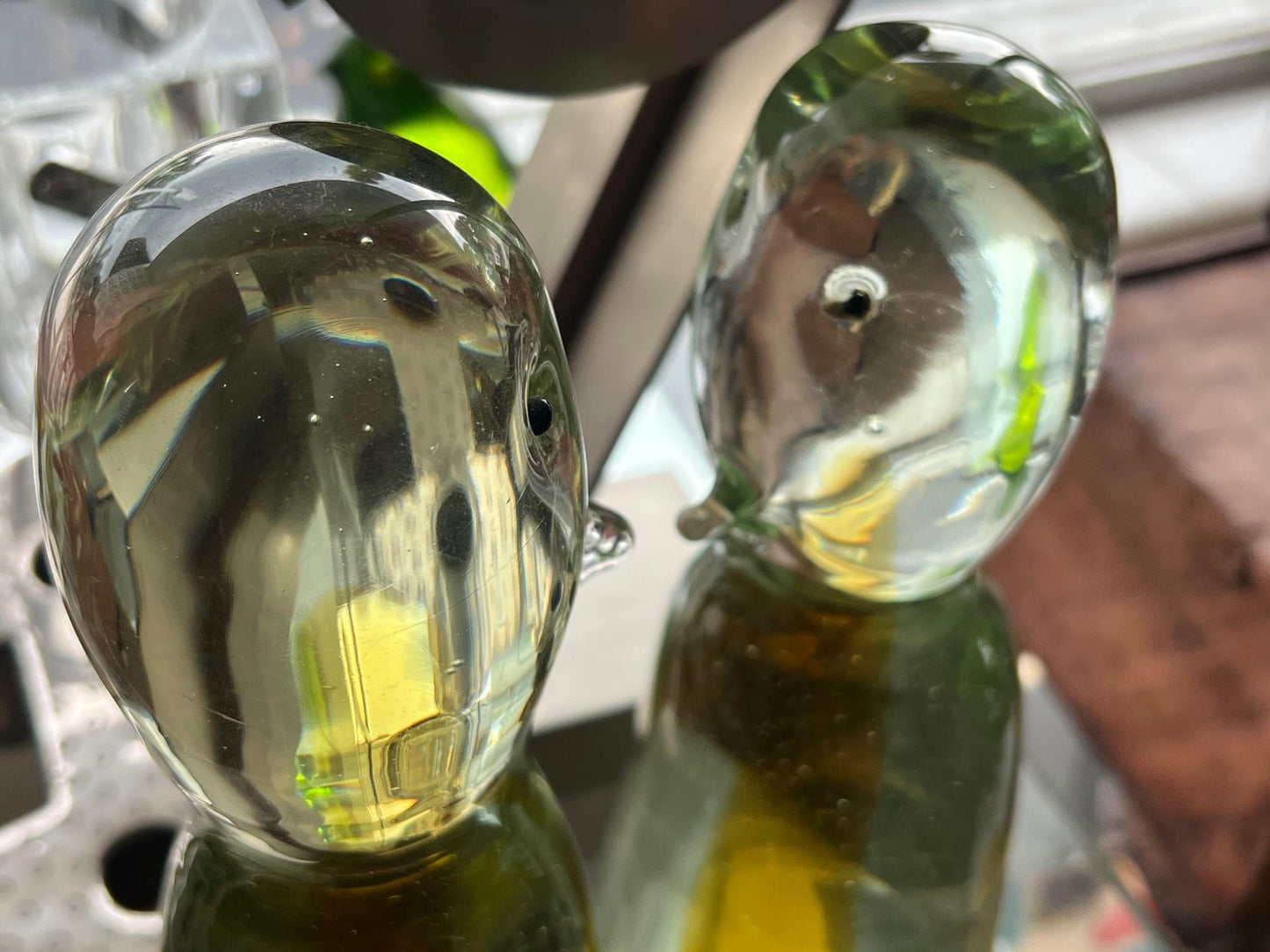 Frisman Vintage Two Antonio da Ros Cenedese Murano Glass Sculpture Penguins