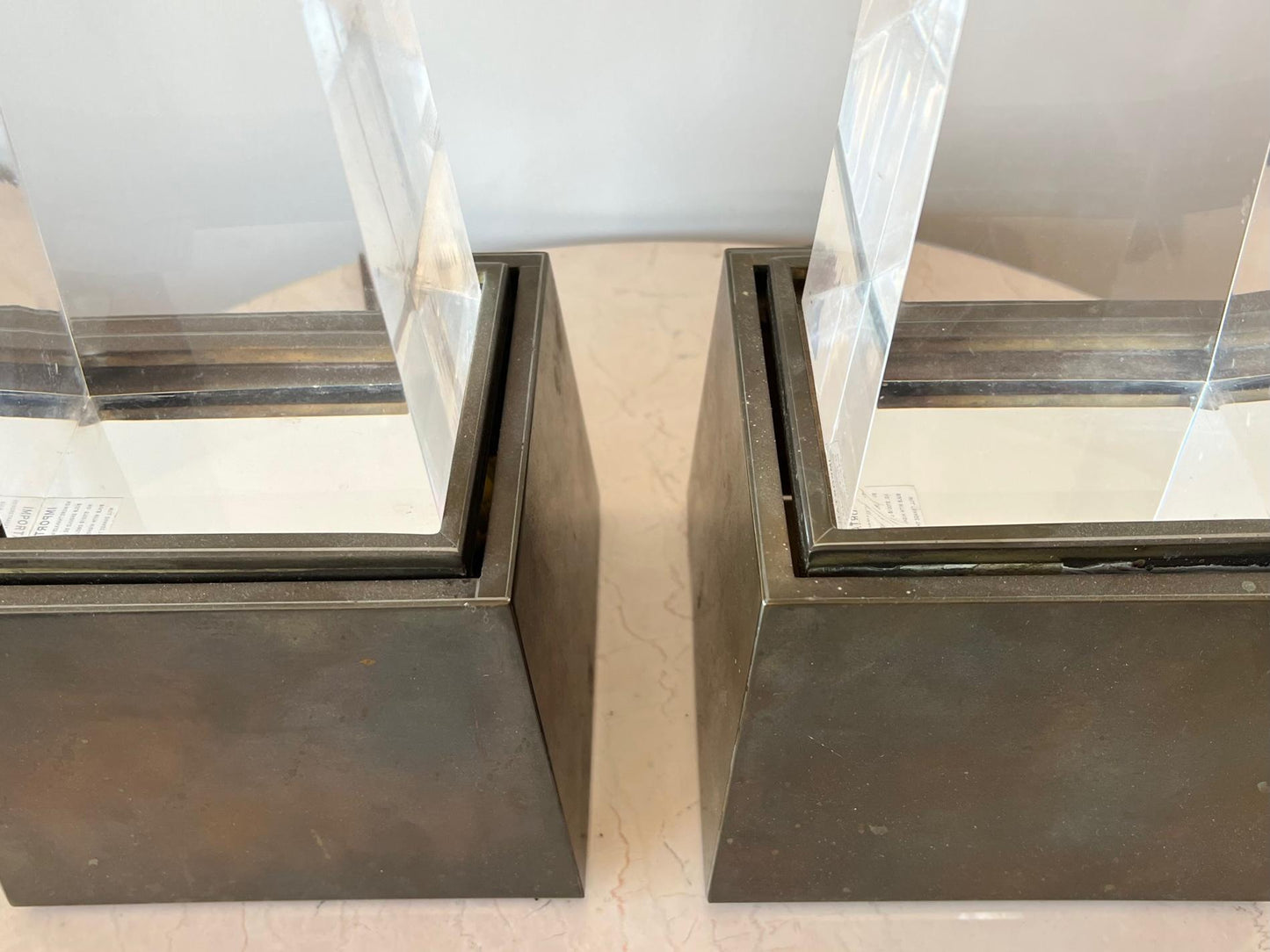 Frisman Vintage Pair of Chapman Obelisk Lamps, circa 1977
