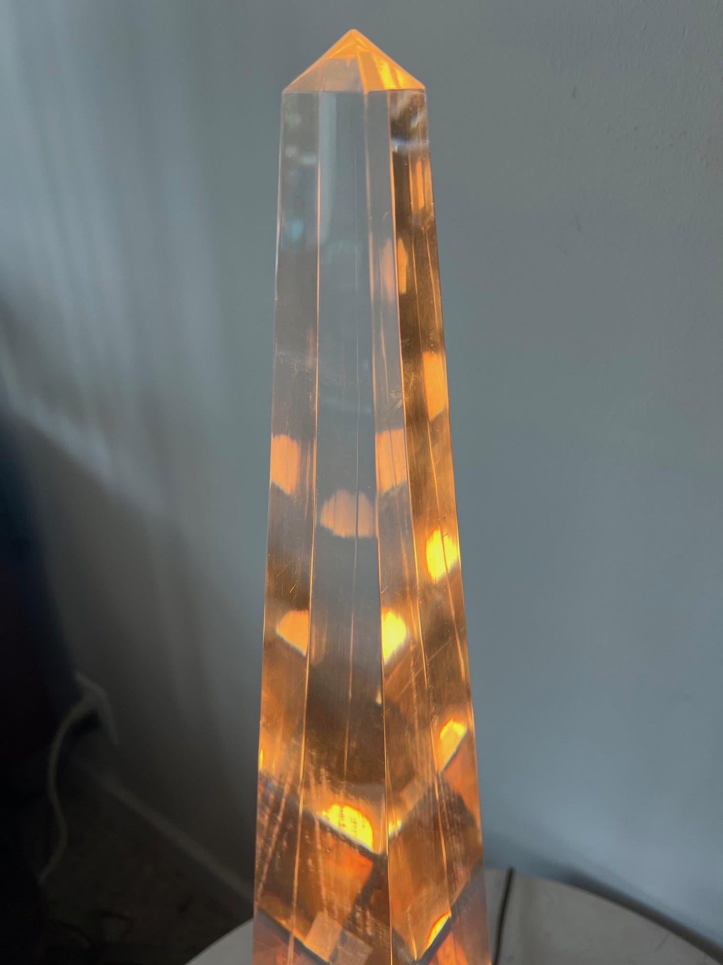 Frisman Vintage Pair of Chapman Obelisk Lamps, circa 1977