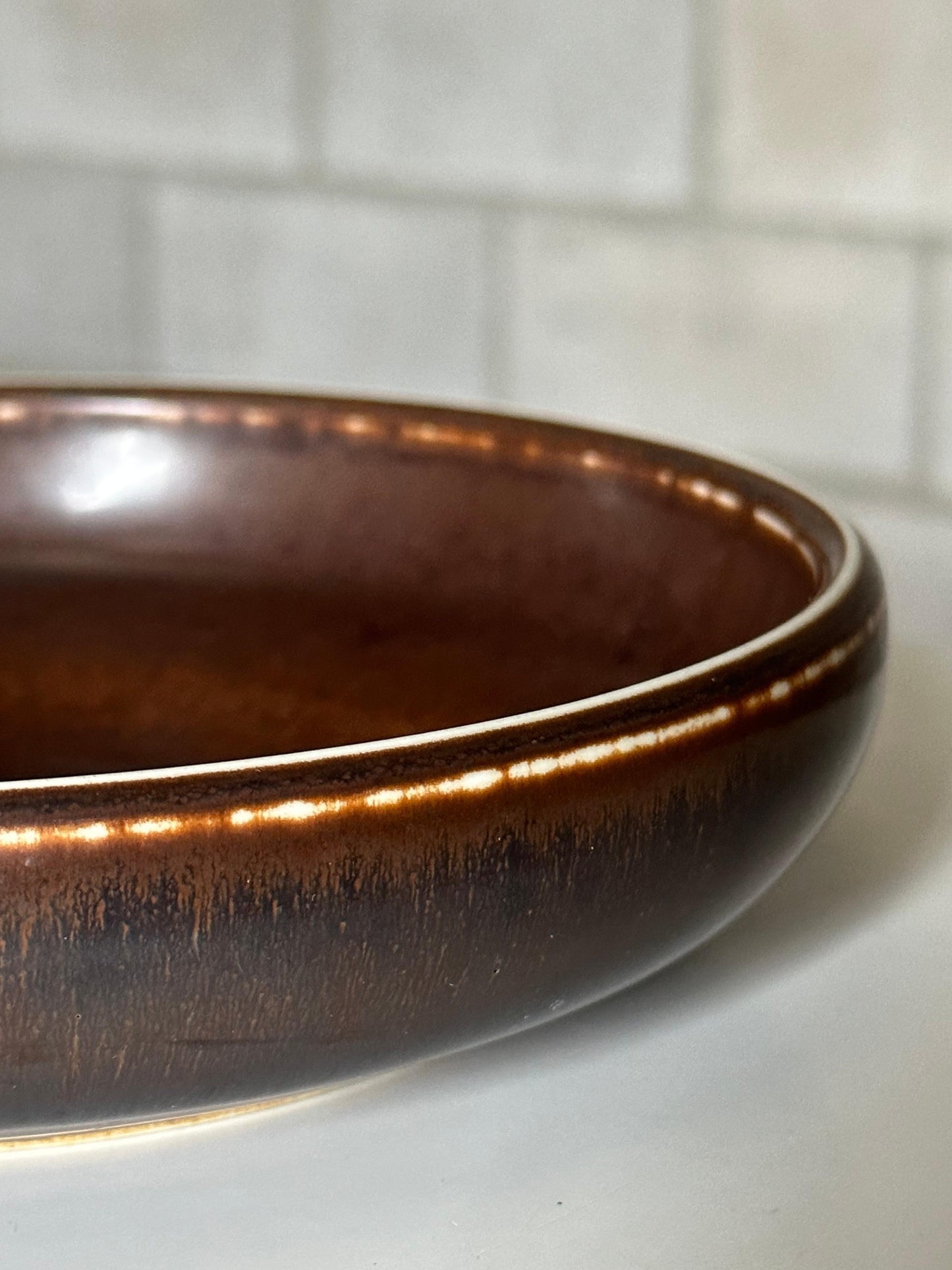 Frisman Vintage Carl Harry Stålhane for Rörstrand CES Ceramic Low Bowl, Sweden