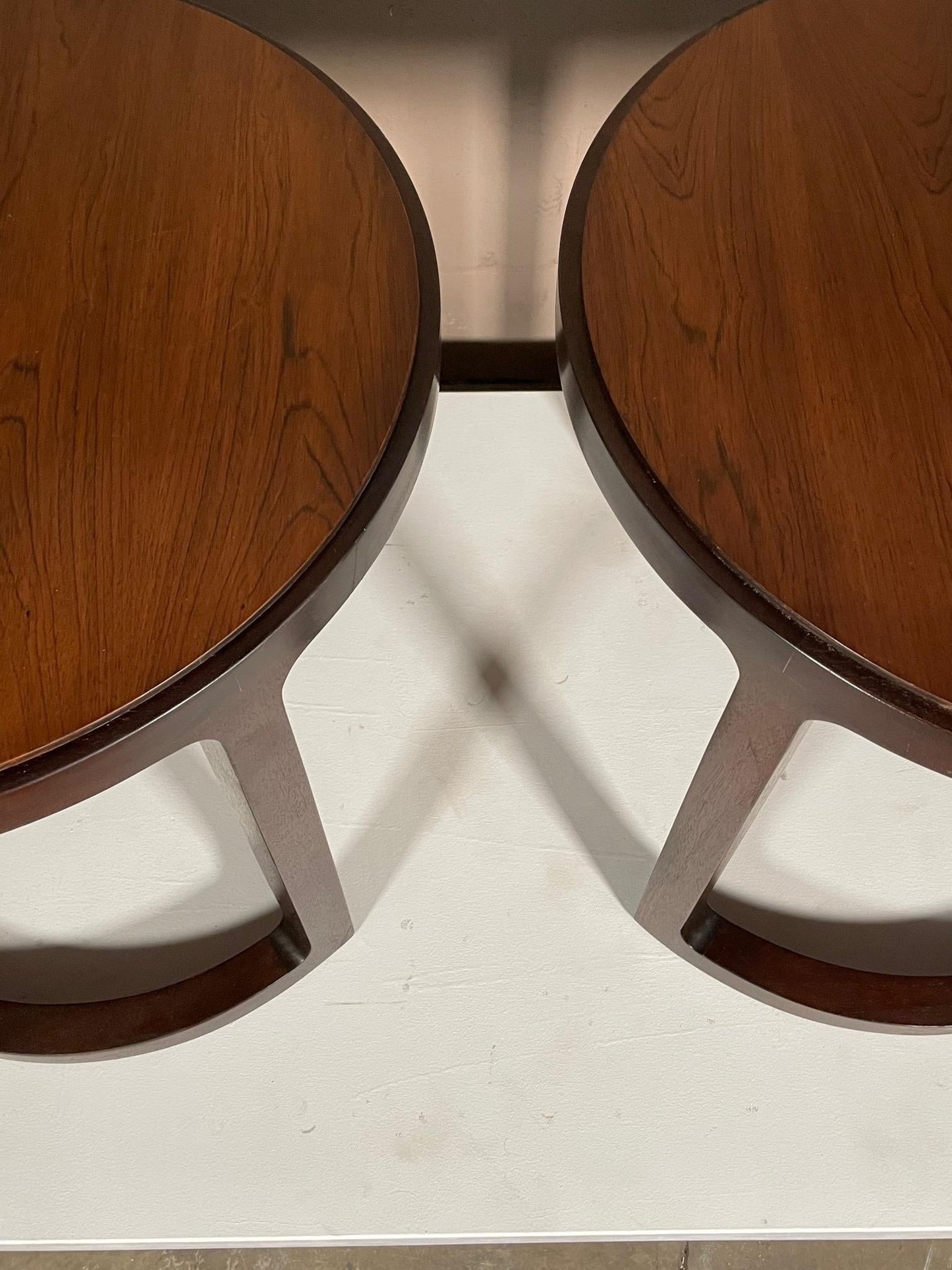 Frisman Vintage Pair of Unusual Side Tables by Dunbar