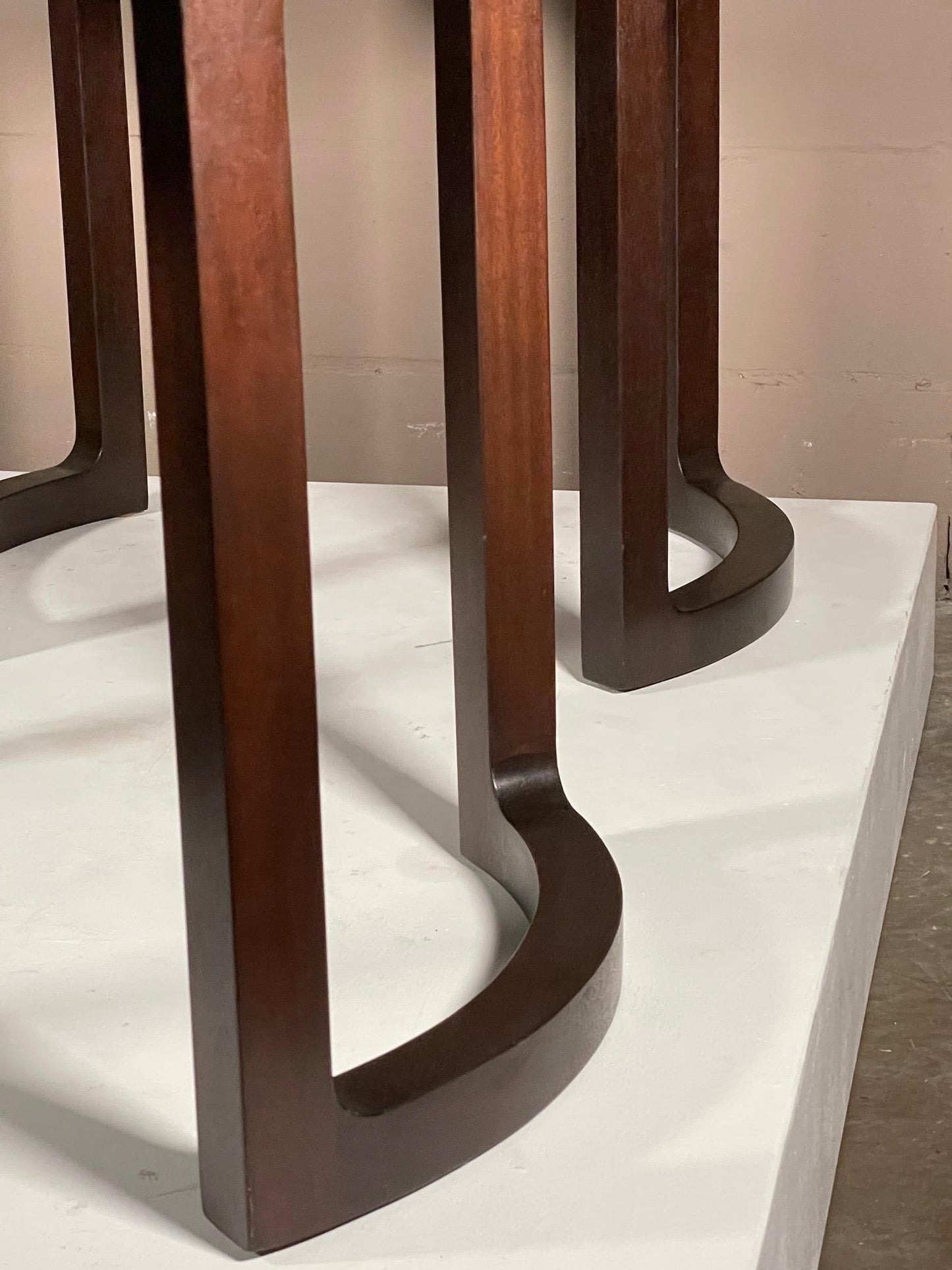 Frisman Vintage Pair of Unusual Side Tables by Dunbar