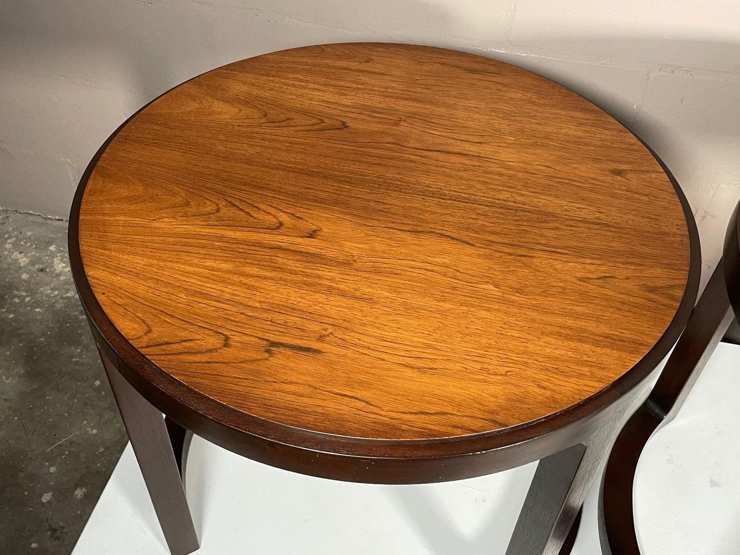 Frisman Vintage Pair of Unusual Side Tables by Dunbar