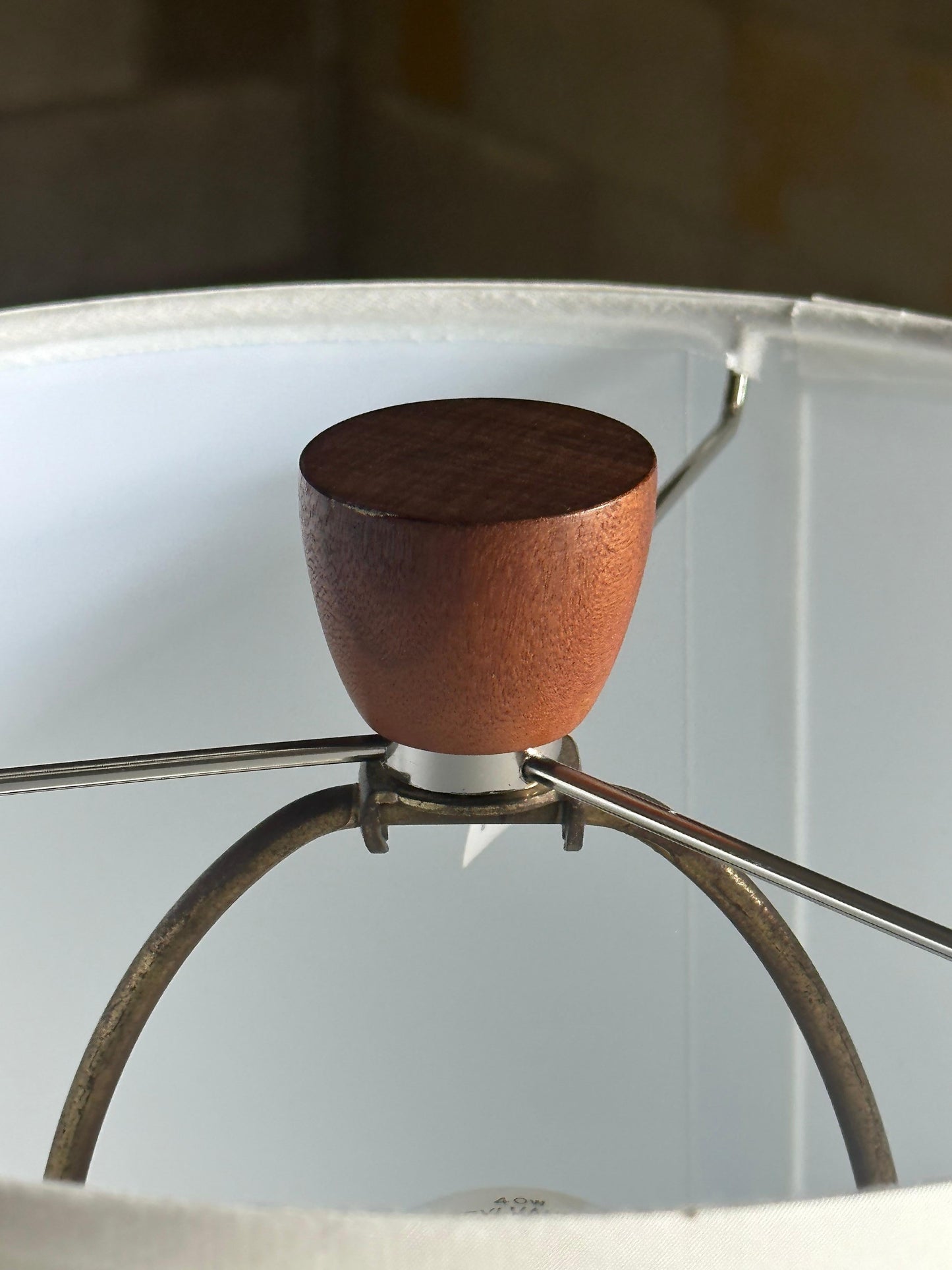 Frisman Vintage Martz Lamp by Jane and Gordon Martz/ Marshall Studios, ceramic and walnut