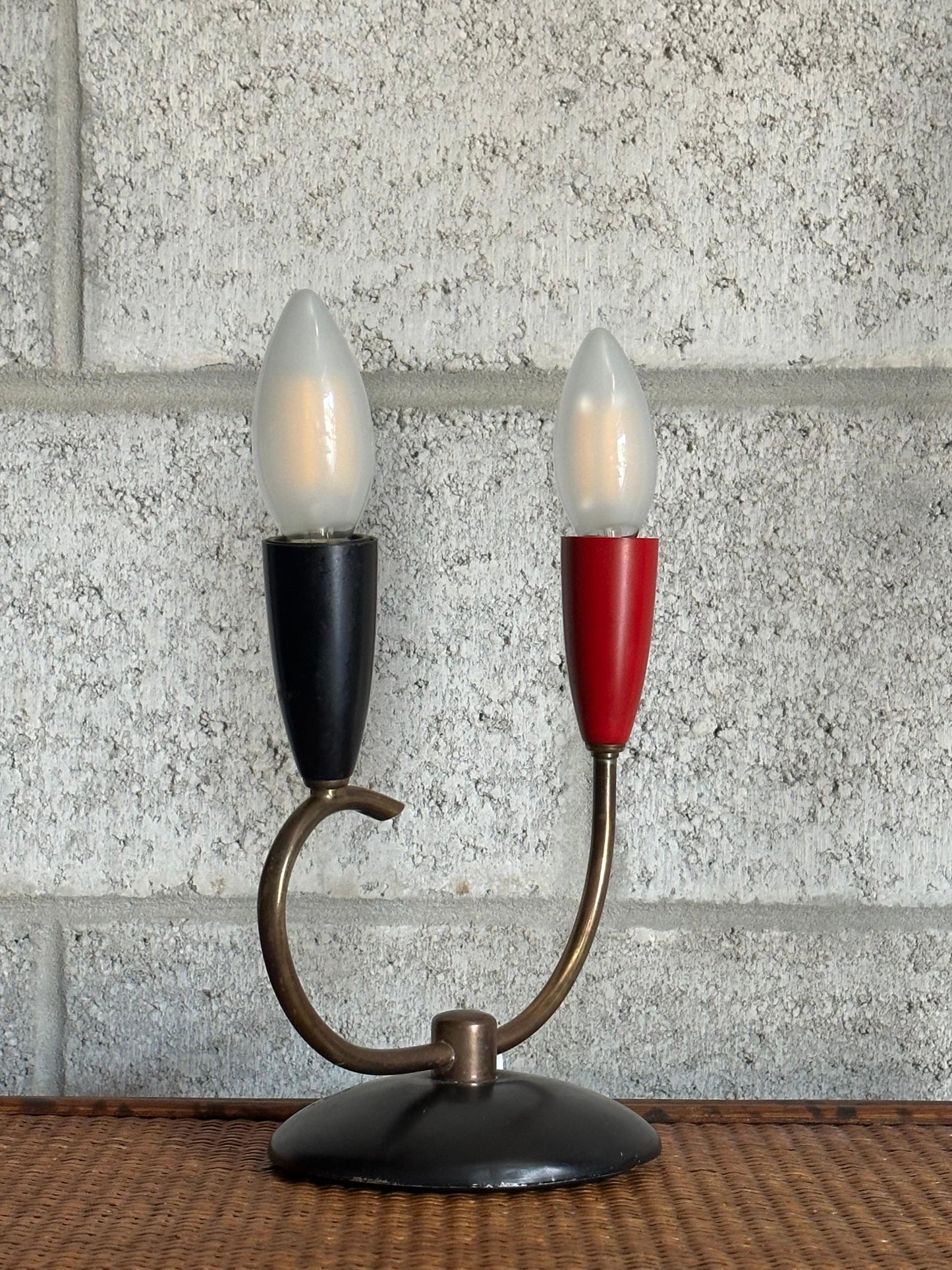 Frisman Vintage 1950s Italian Designer Table Lamp Attr. To Stilux