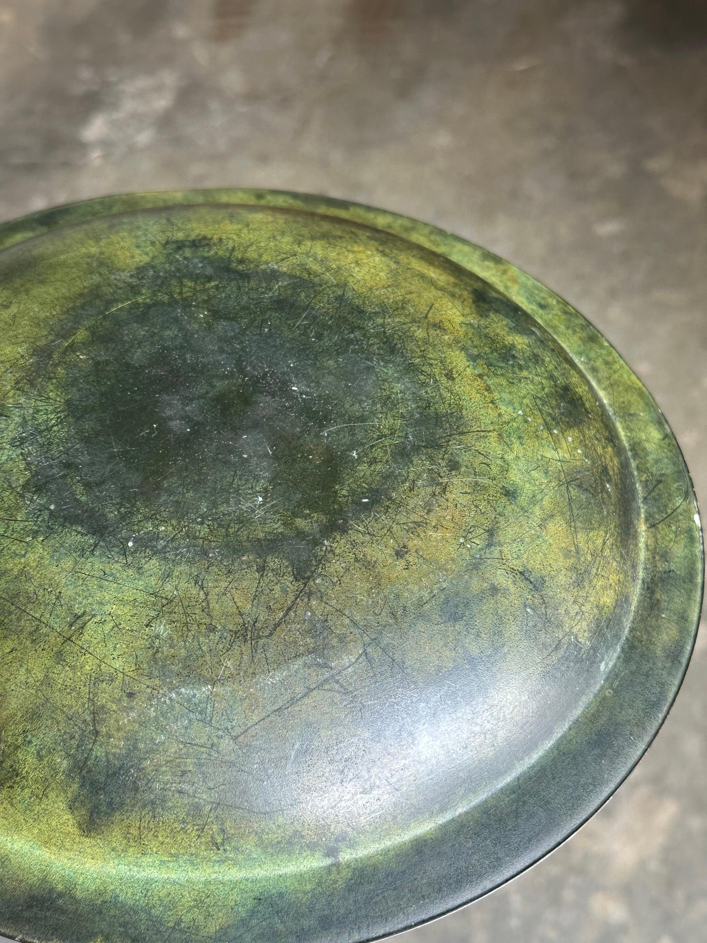 Frisman Vintage 1960s Modernist Bronze Low Bowl, Sweden