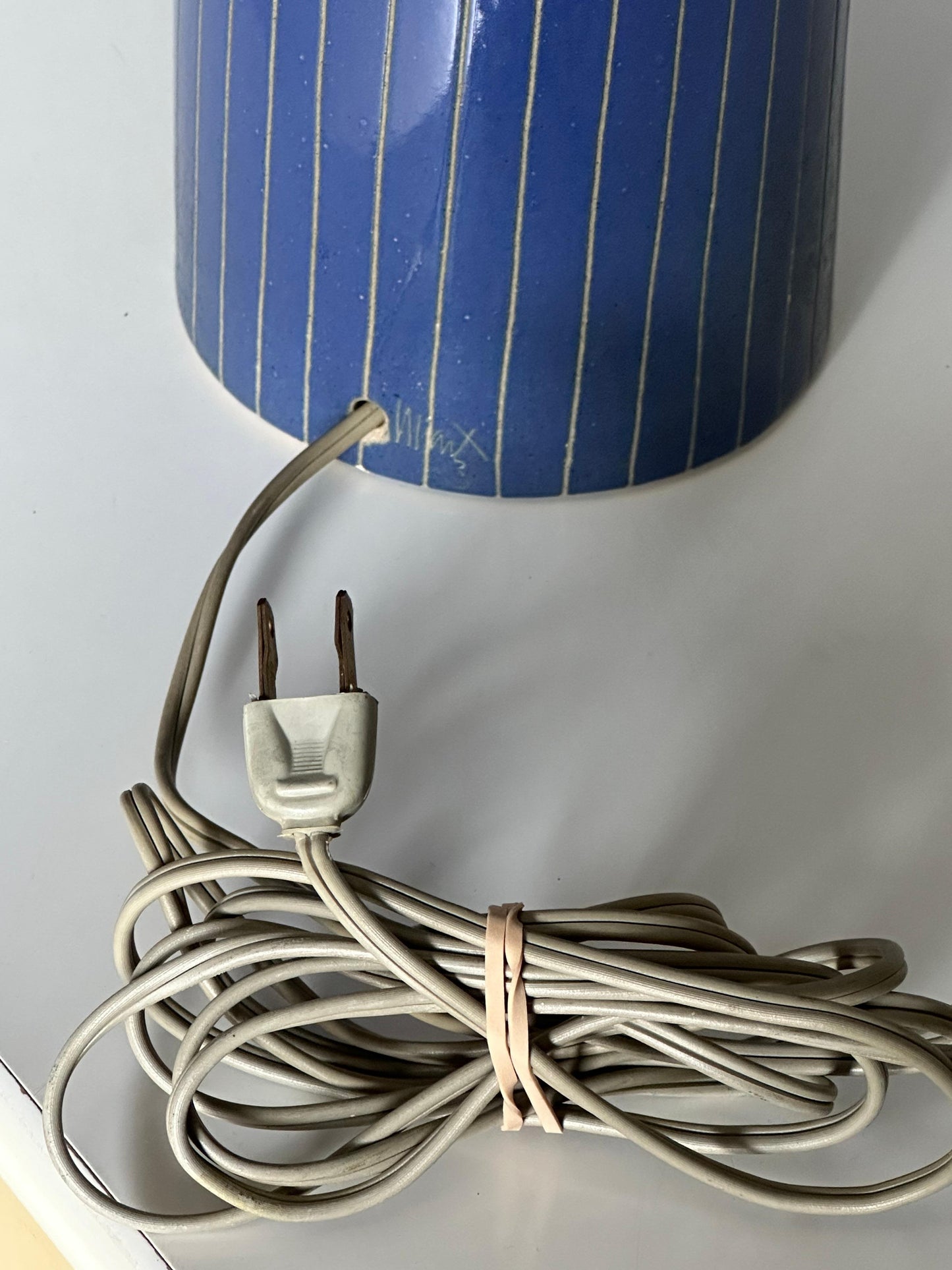 Frisman Vintage Martz Lamp by Jane and Gordon Martz/ Marshall Studios, ceramic and walnut
