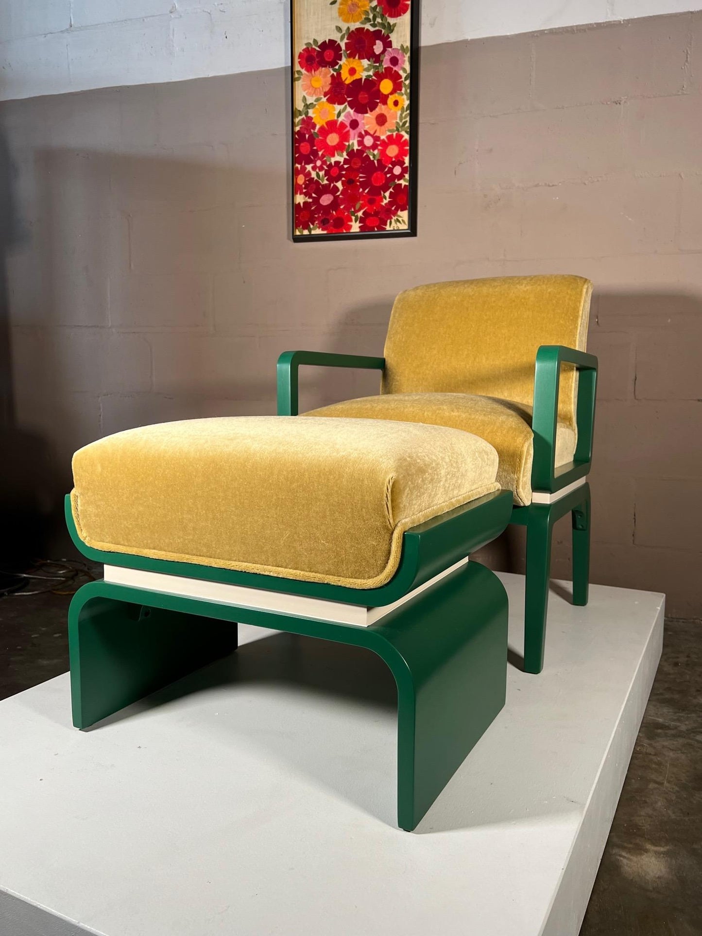 Frisman Vintage A Vintage Donald Deskey Armchair And Ottoman for Valentine Seaver Ca' 1930's