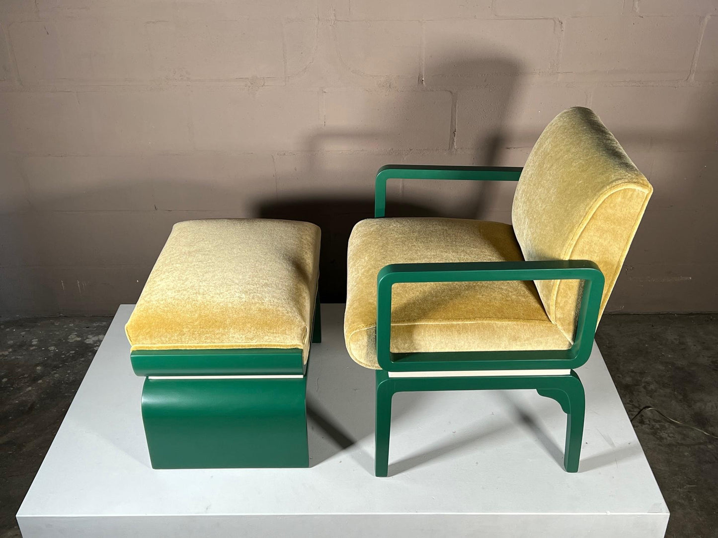 Frisman Vintage A Vintage Donald Deskey Armchair And Ottoman for Valentine Seaver Ca' 1930's