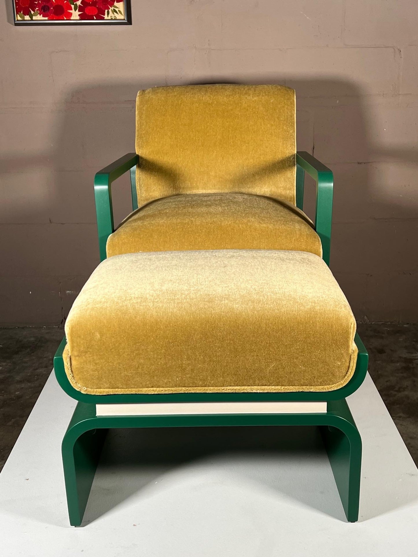Frisman Vintage A Vintage Donald Deskey Armchair And Ottoman for Valentine Seaver Ca' 1930's